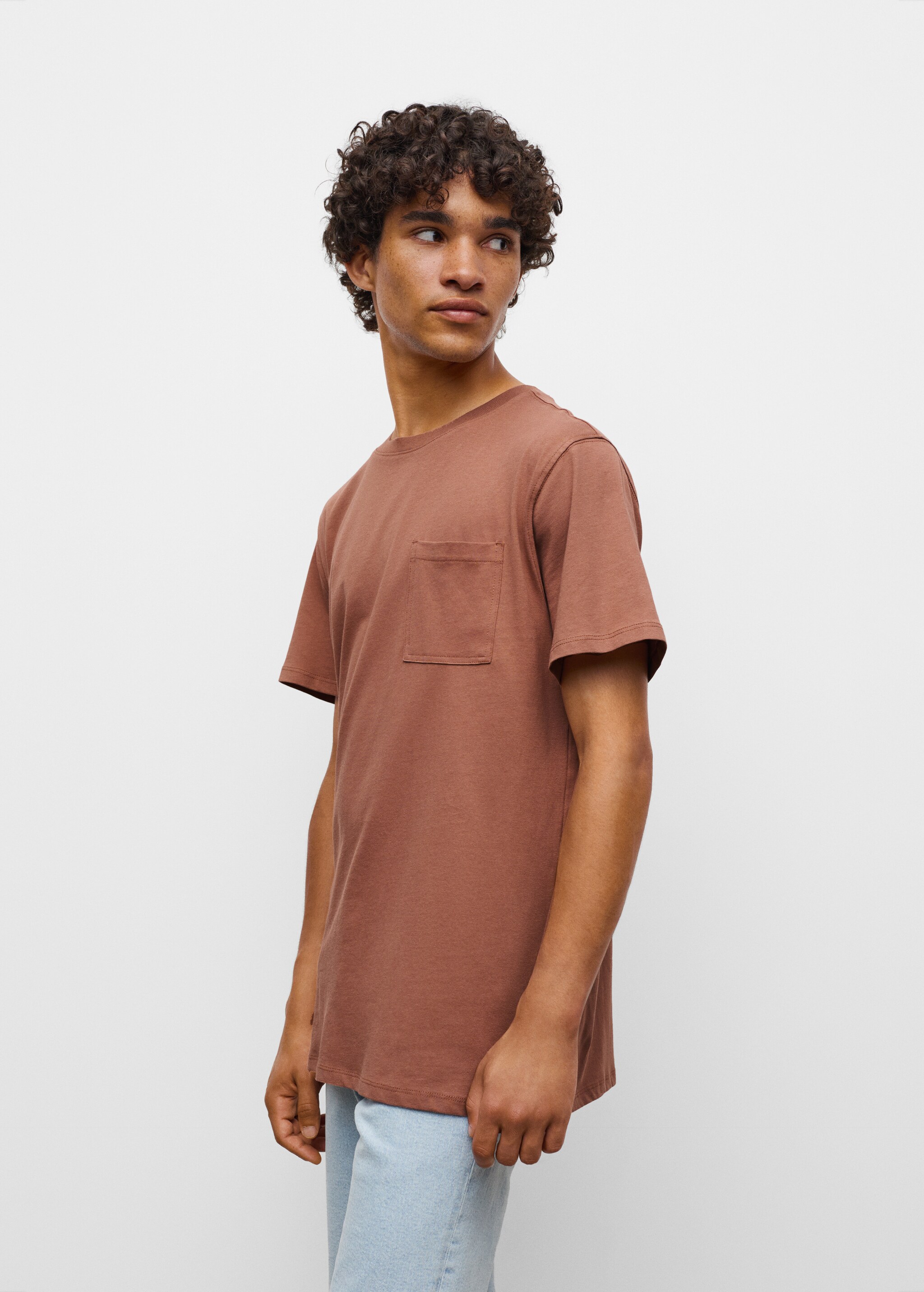 Pocket cotton T-shirt - Medium plane
