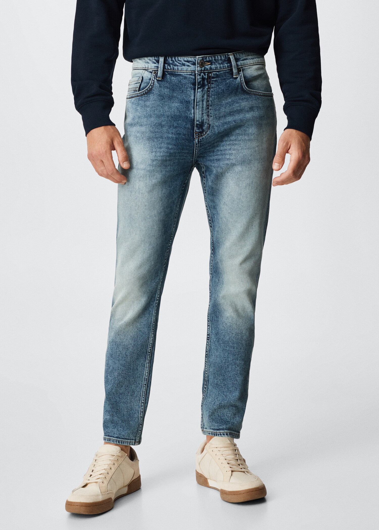 Jeans Tom tapered fit - Plano médio