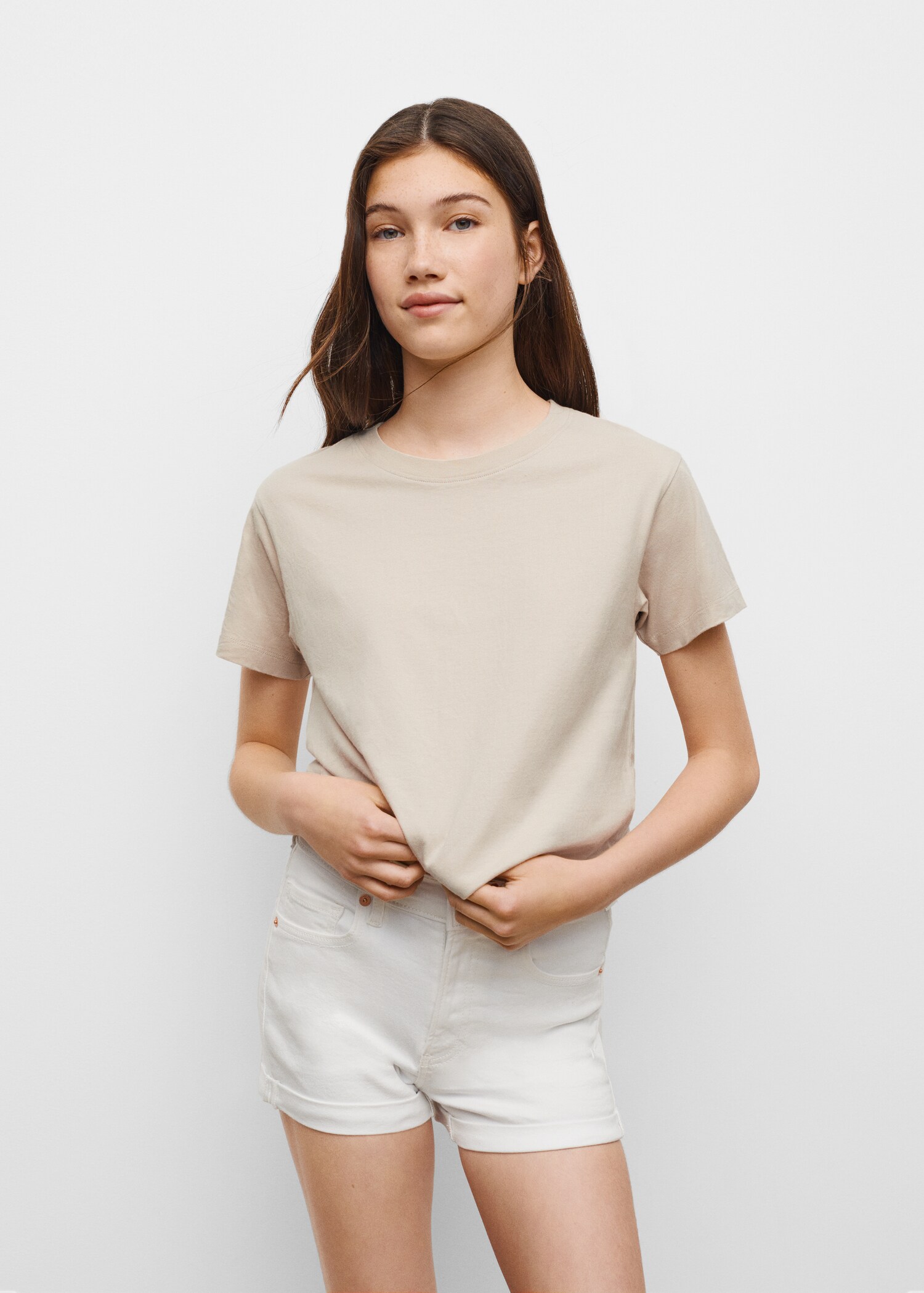 Essential cotton-blend T-shirt - Medium plane