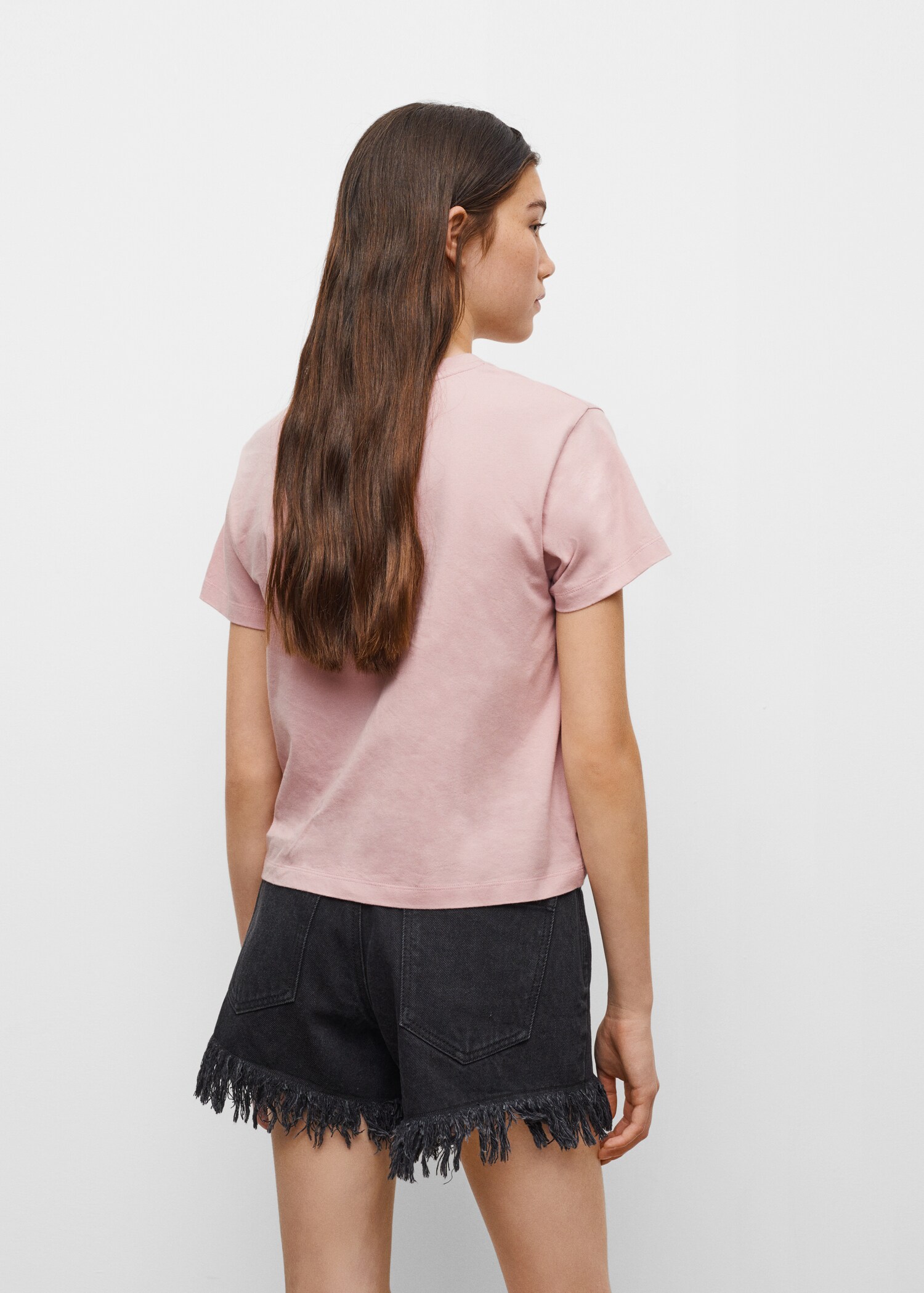 Essential cotton-blend T-shirt - Reverse of the article