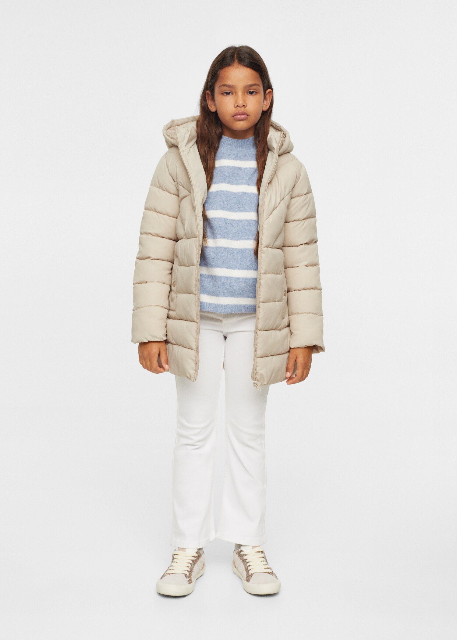 Quilted long coat - Details of the article 1