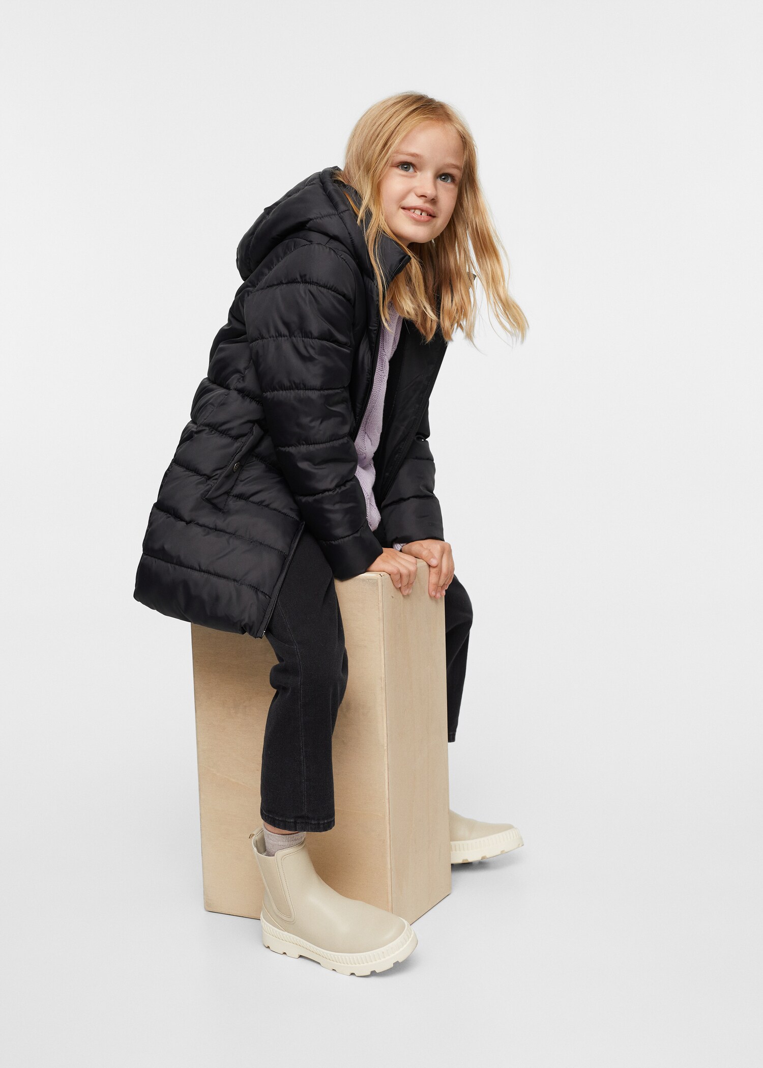Quilted long coat - Details of the article 2