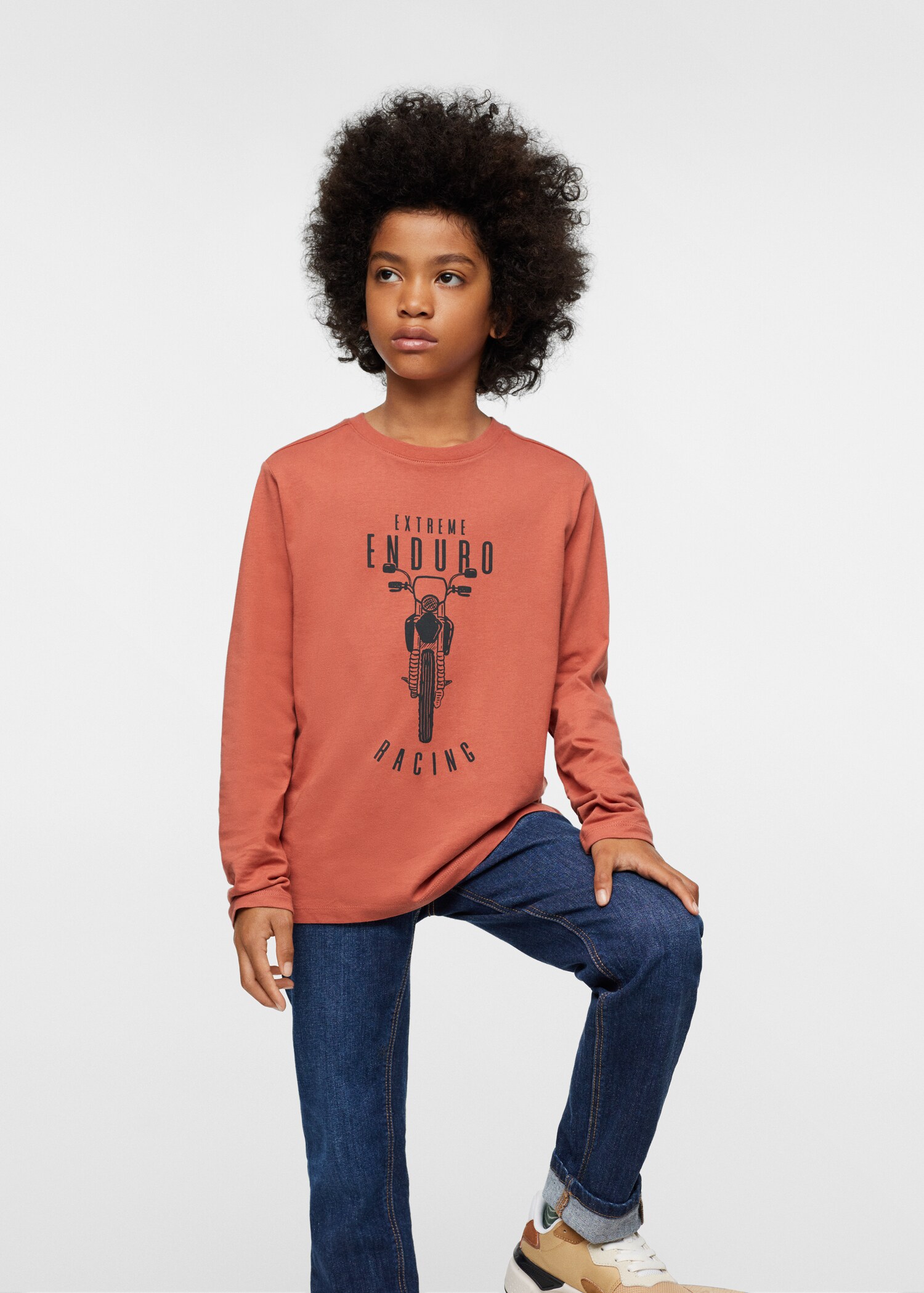Printed cotton-blend T-shirt - Details of the article 1