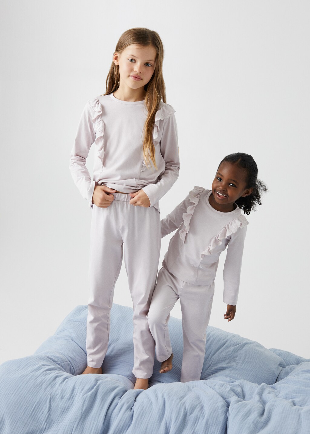 Pyjama coton volants Fille MANGO OUTLET France metropolitaine