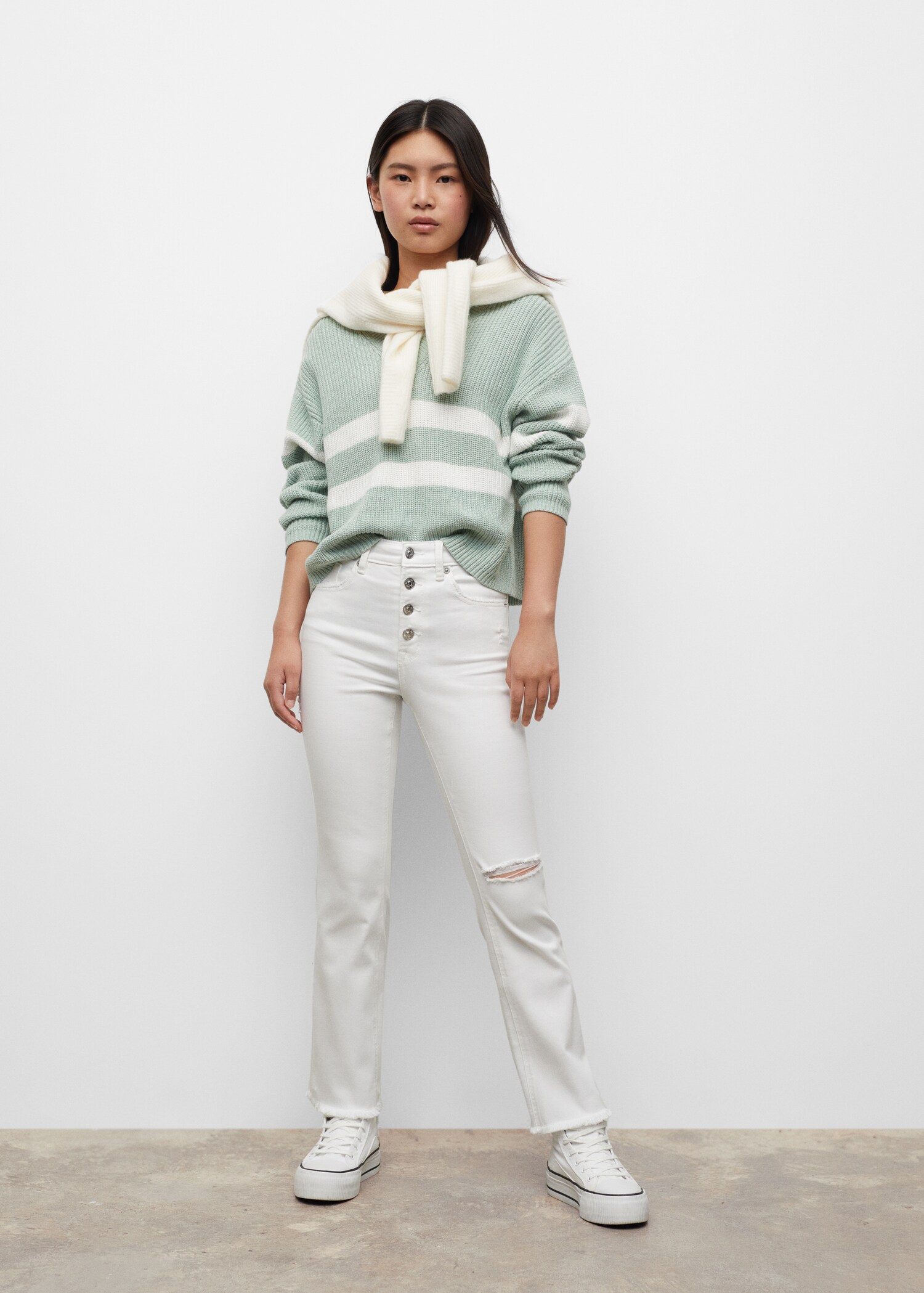 Jeans flare - Plano medio