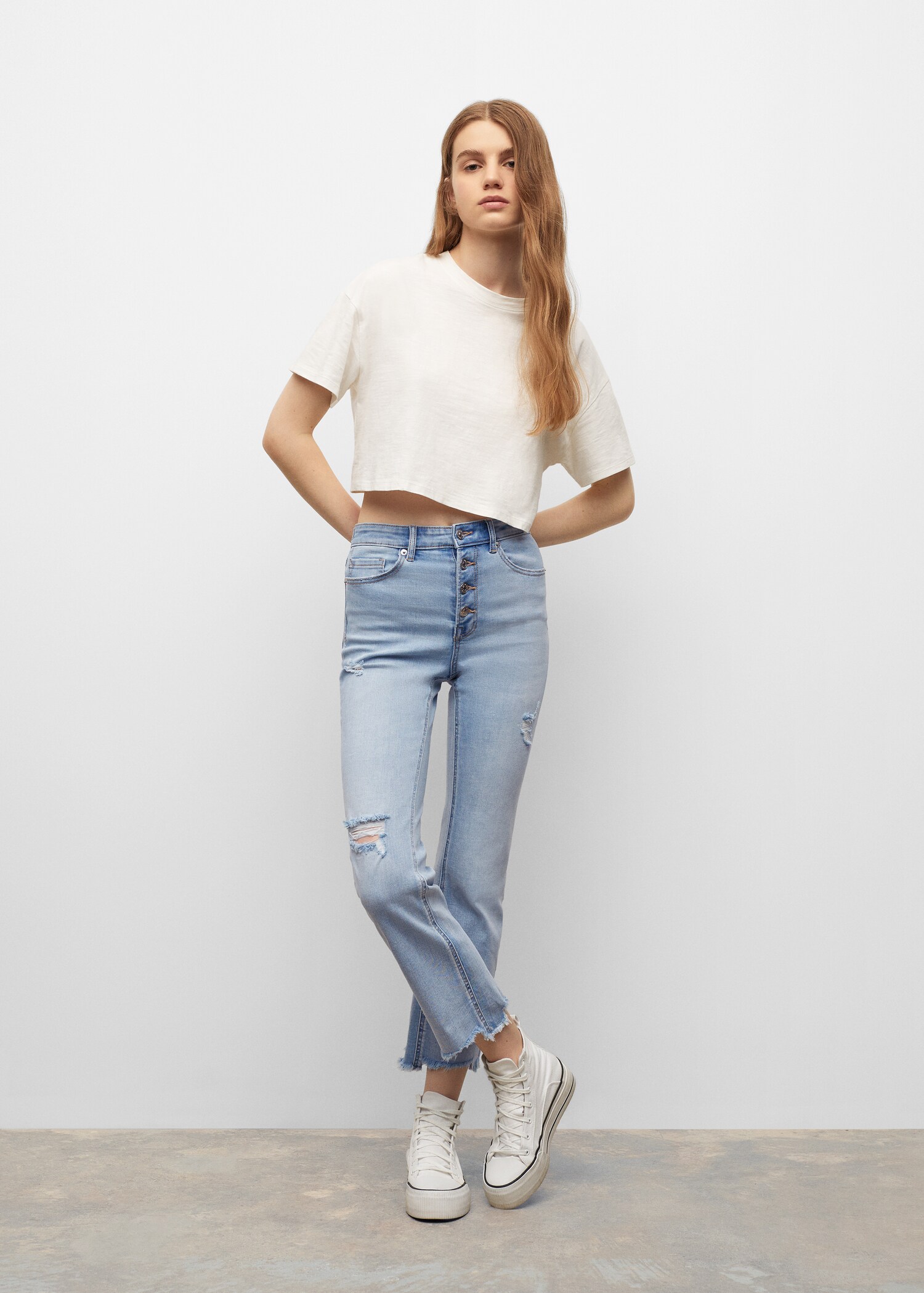 Jeans flare - Plano medio
