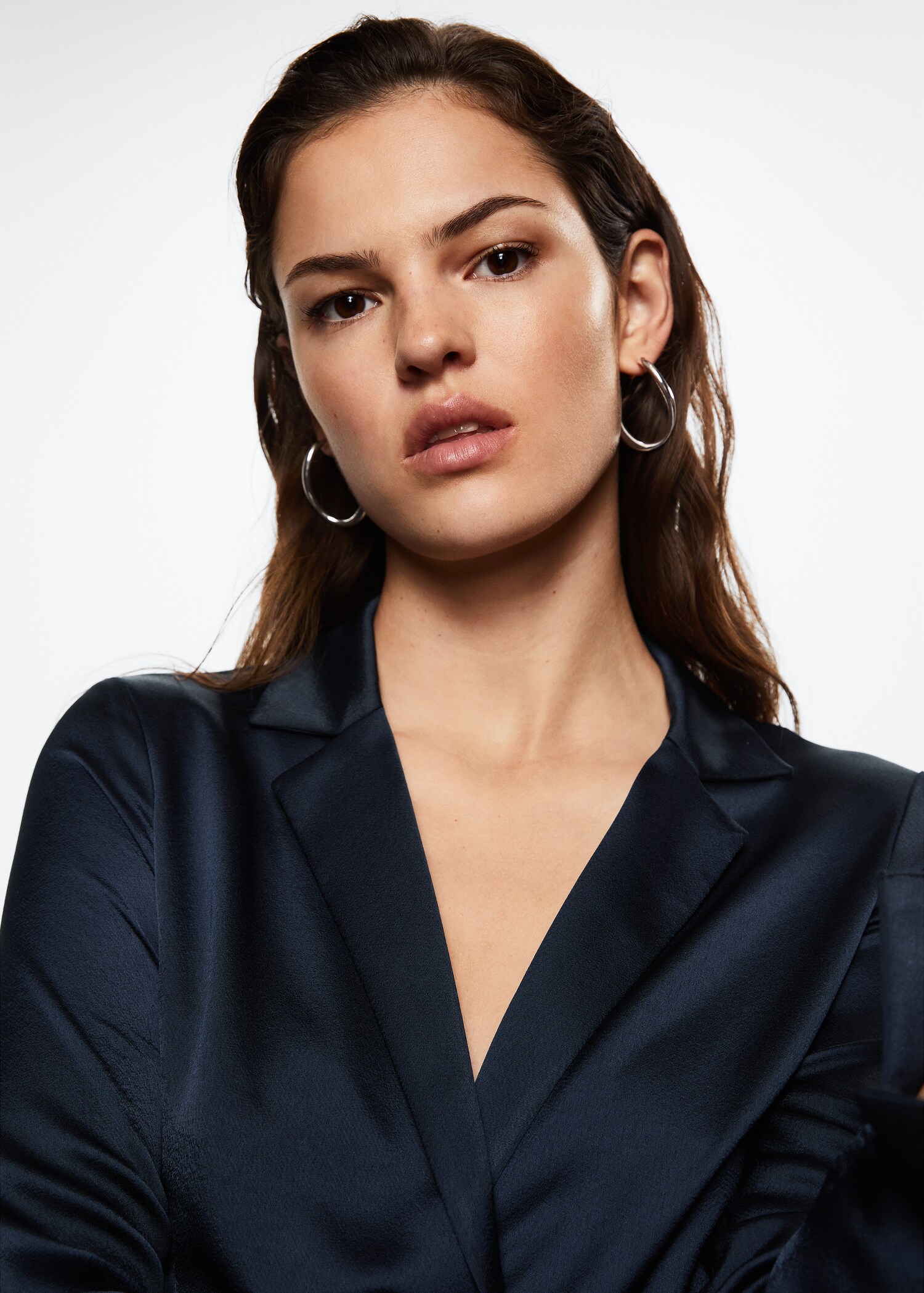 Satin shirt dress - Details of the article 2