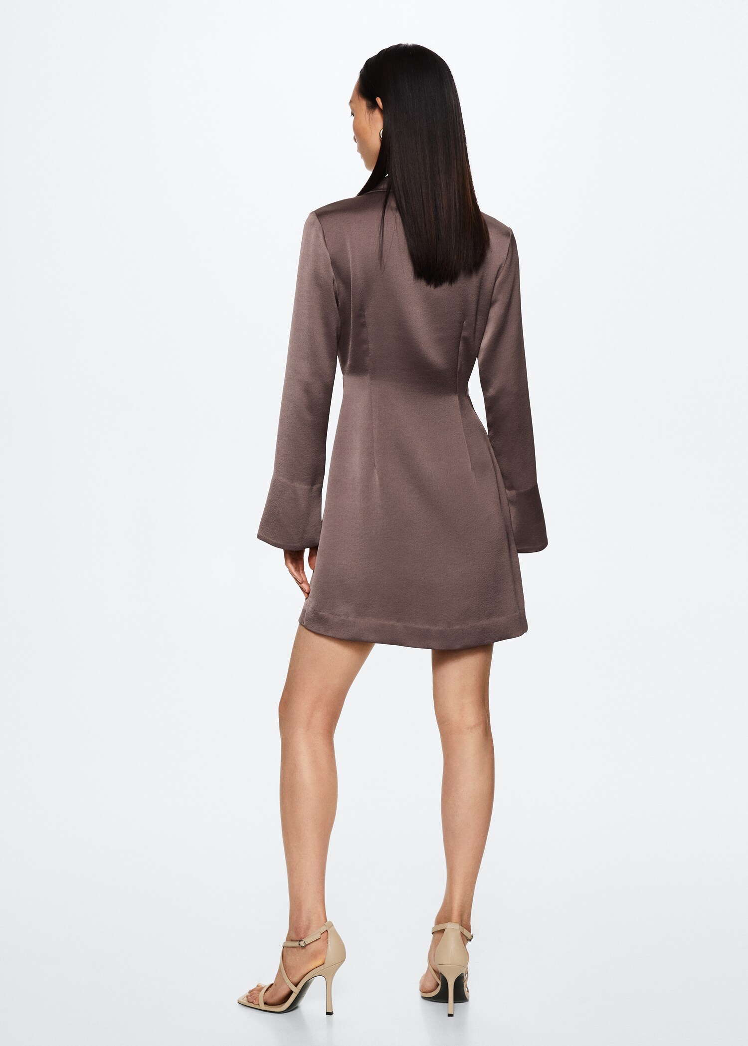Satin shirt dress - Reverse of the article