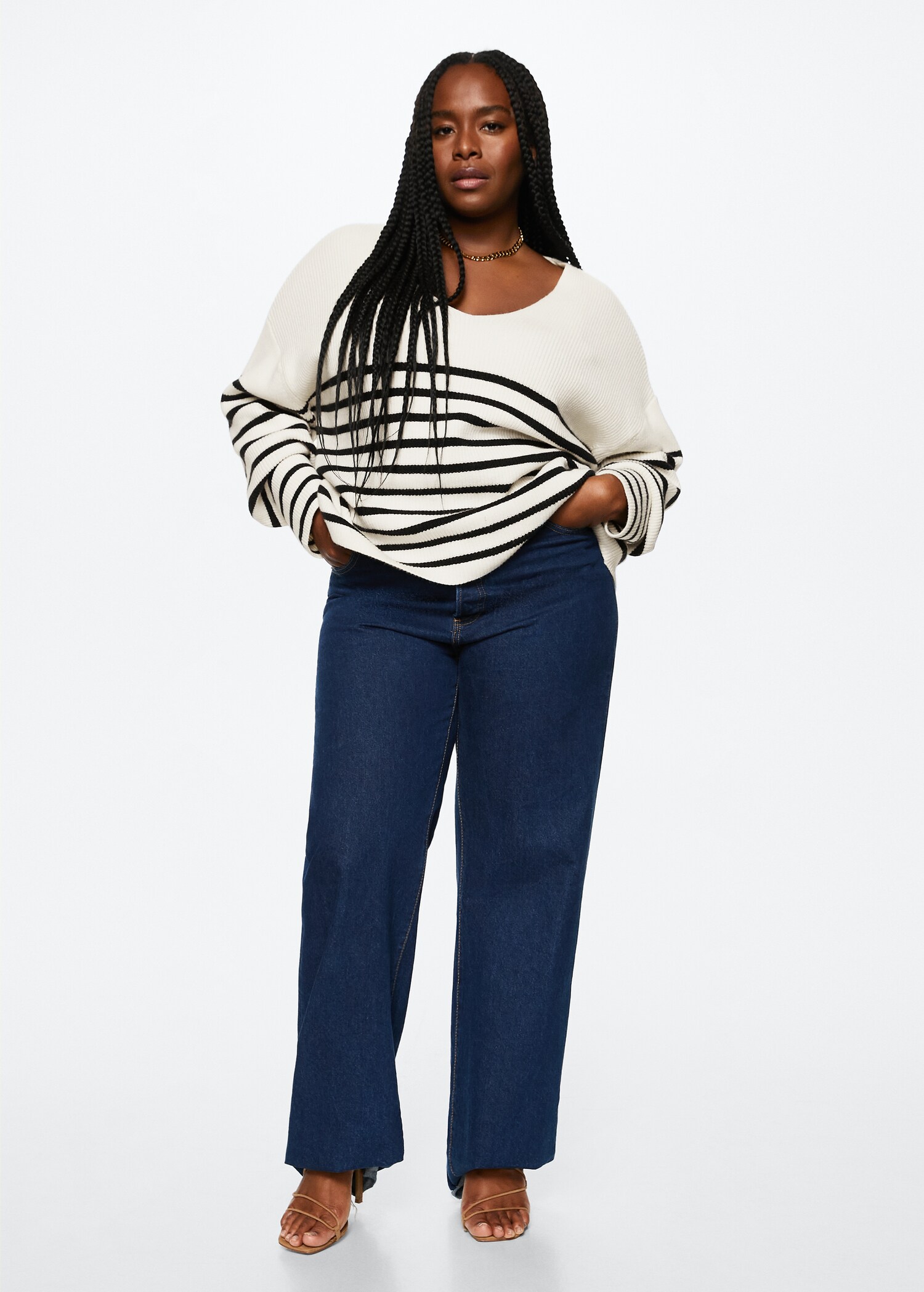 Oversized striped sweater - Details of the article 4