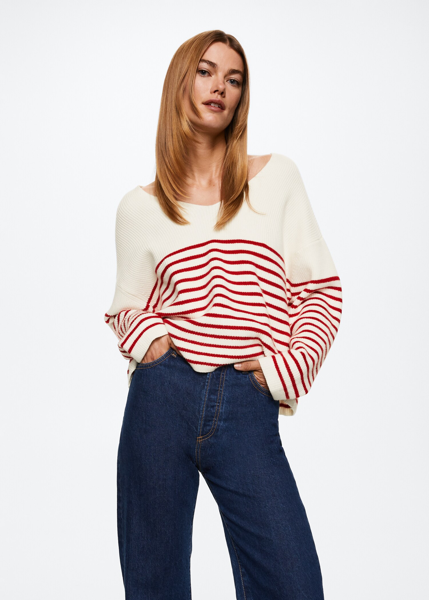 Oversized striped sweater - Medium plane