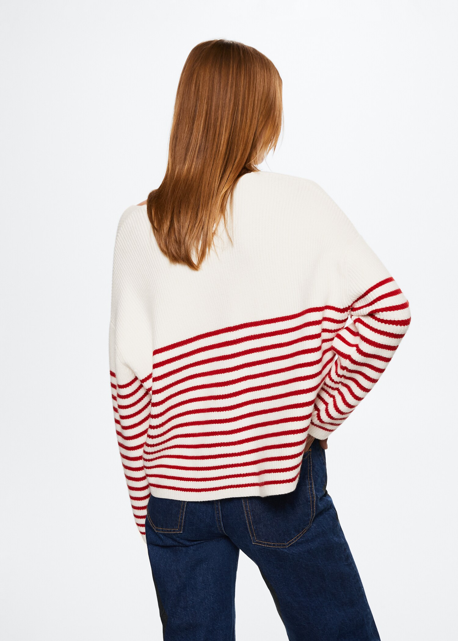 Oversized striped sweater - Reverse of the article