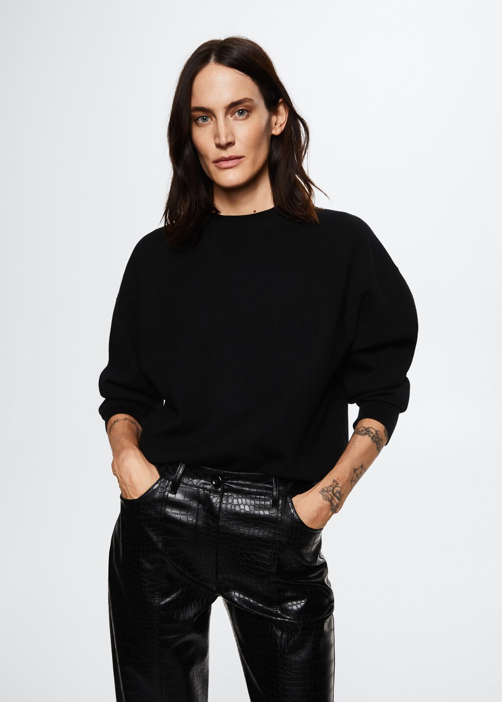 Pull over maille oversize Femme MANGO OUTLET Belgique