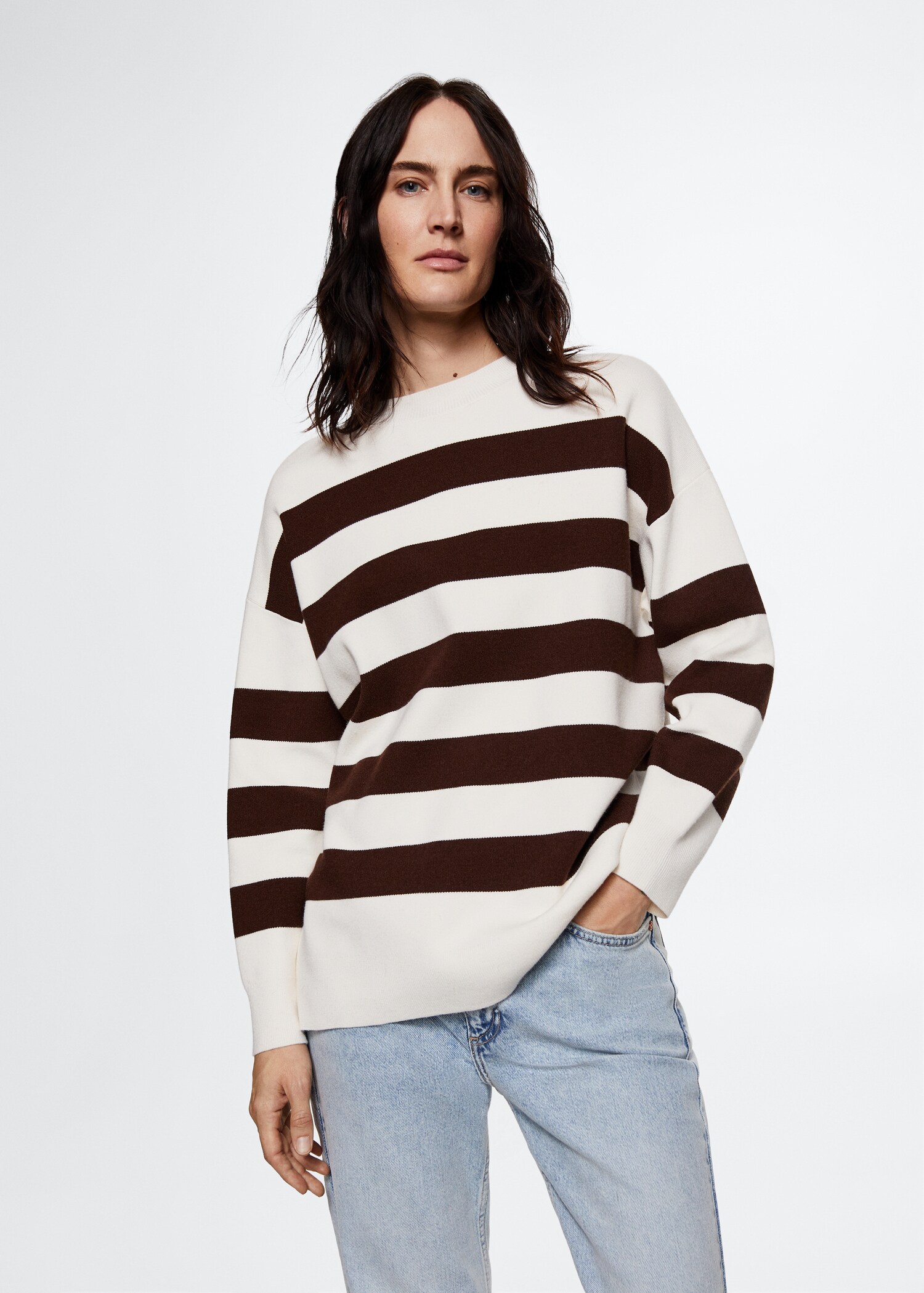 Striped knit sweater - Medium plane