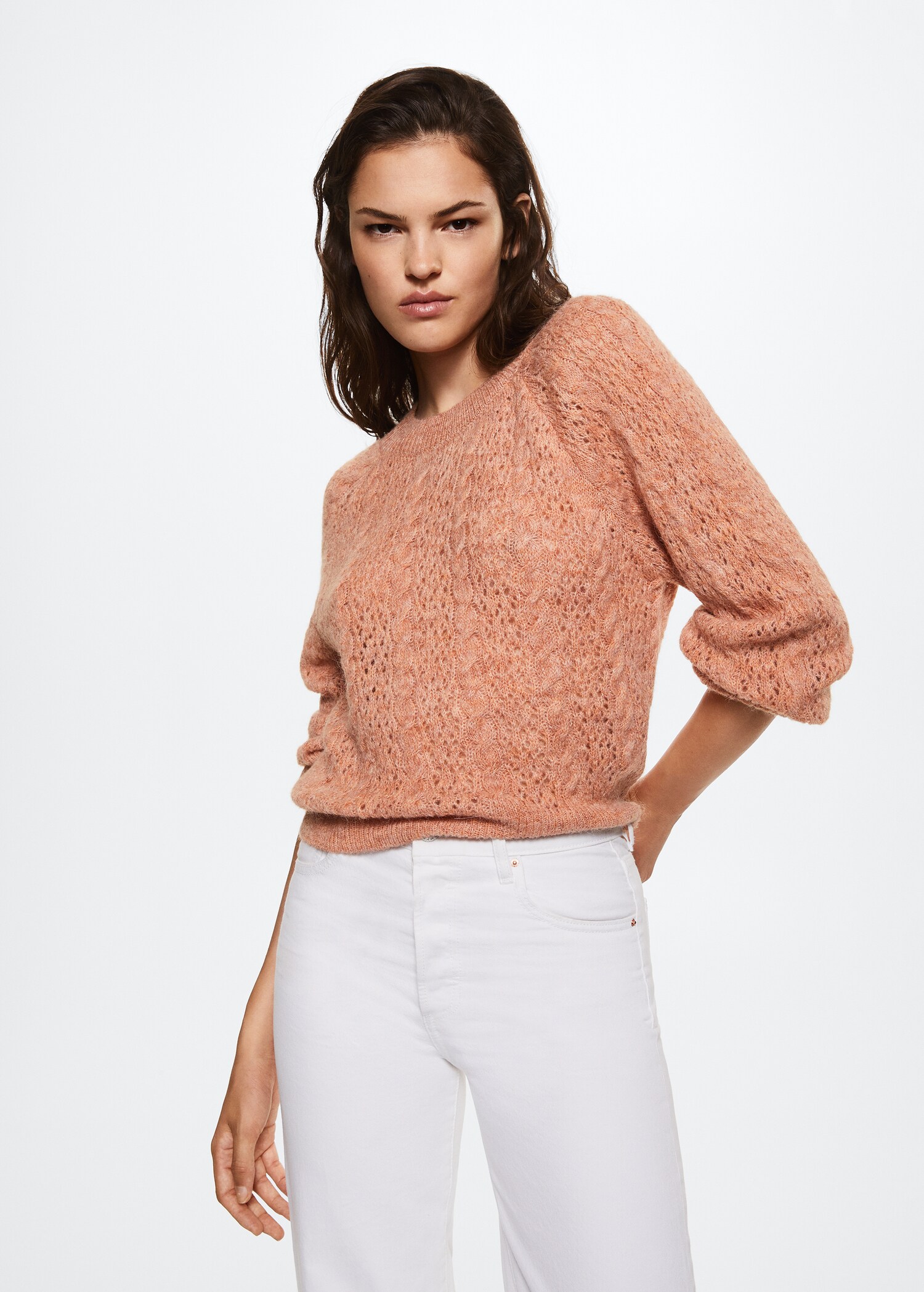 Openwork knit sweater - Medium plane