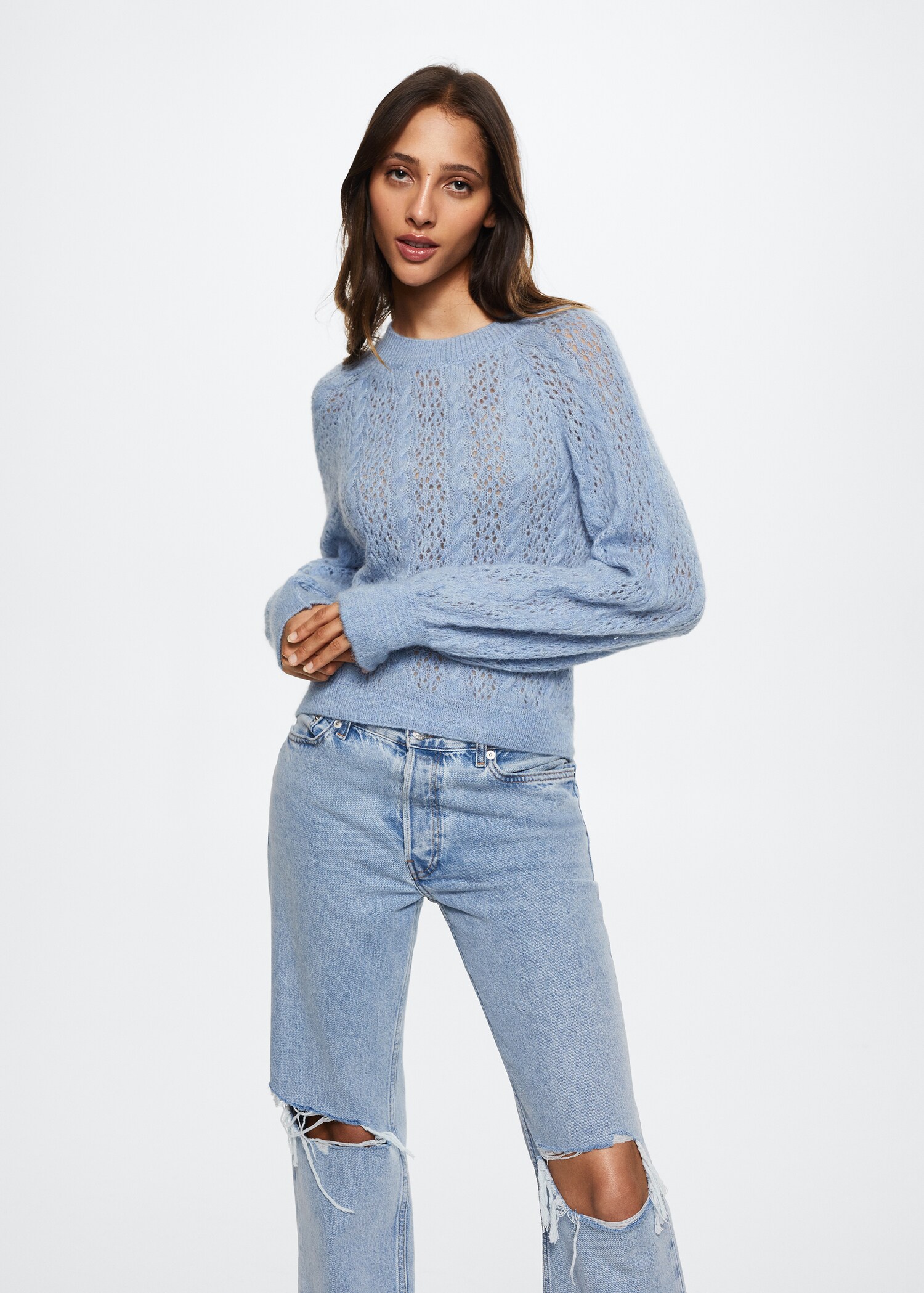 Openwork knit sweater - Medium plane