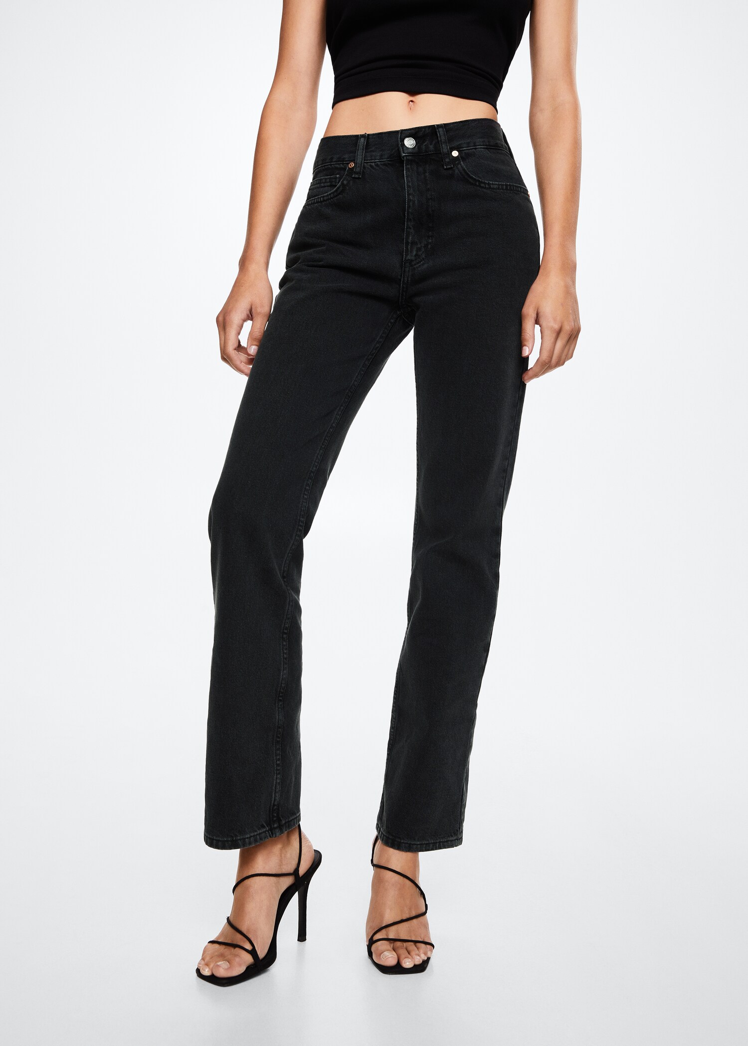 Mid-rise straight jeans - Medium plane