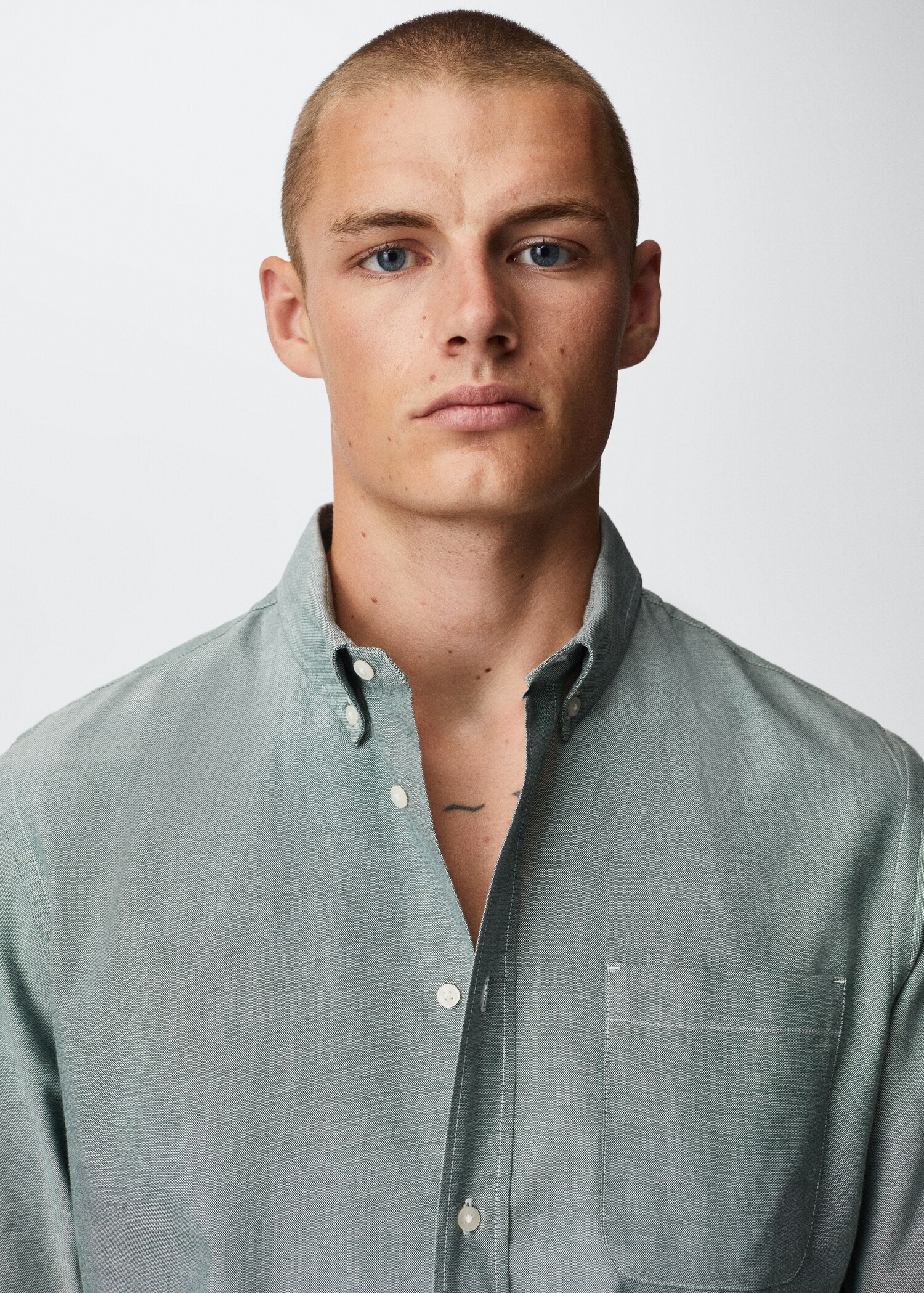 Regular fit Oxford cotton shirt - Details of the article 1