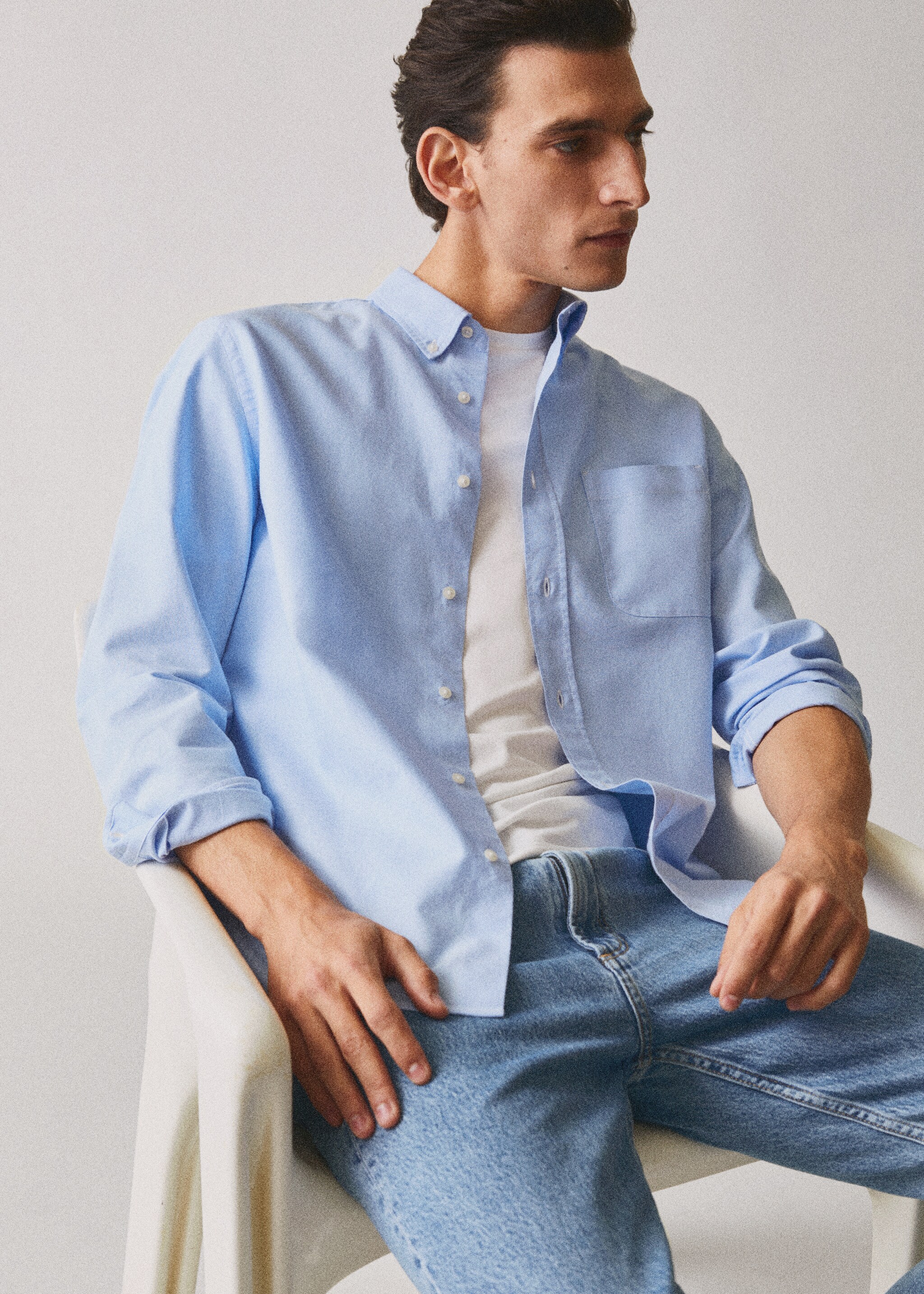 Regular fit Oxford cotton shirt - Details of the article 5