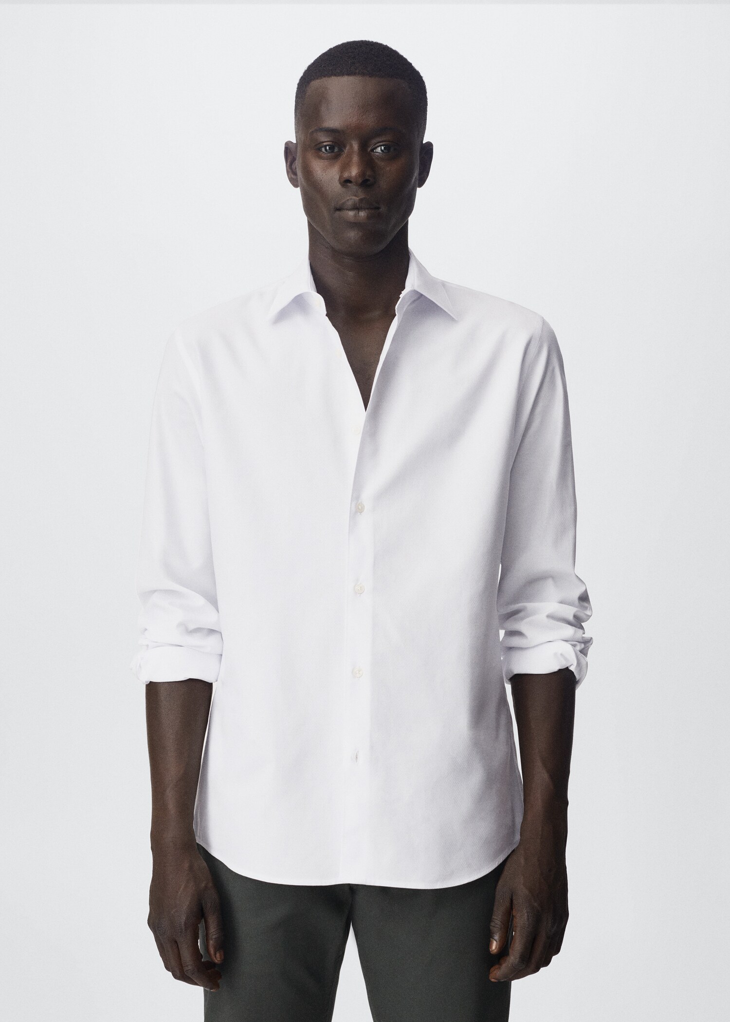 Slim fit cotton shirt - Medium plane