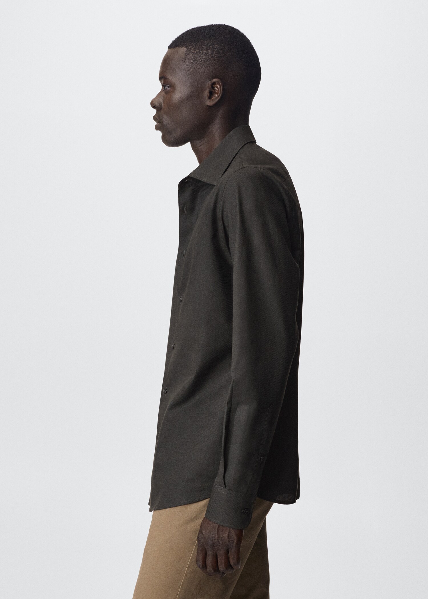 Slim fit cotton shirt - Details of the article 2