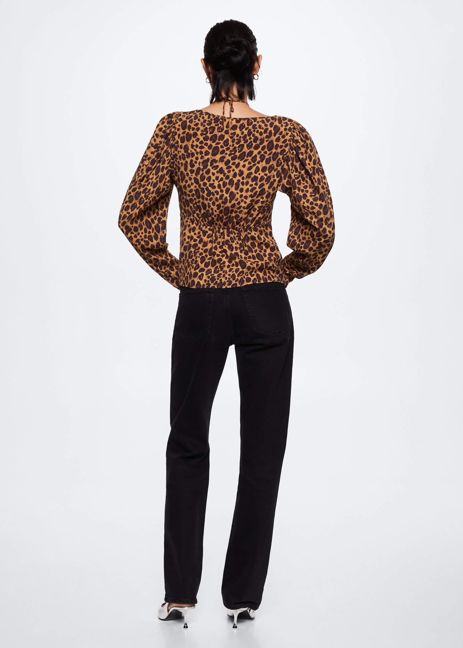 Leopard Print Camisa Mujer Leopardo Camisa Plus Oversize Con