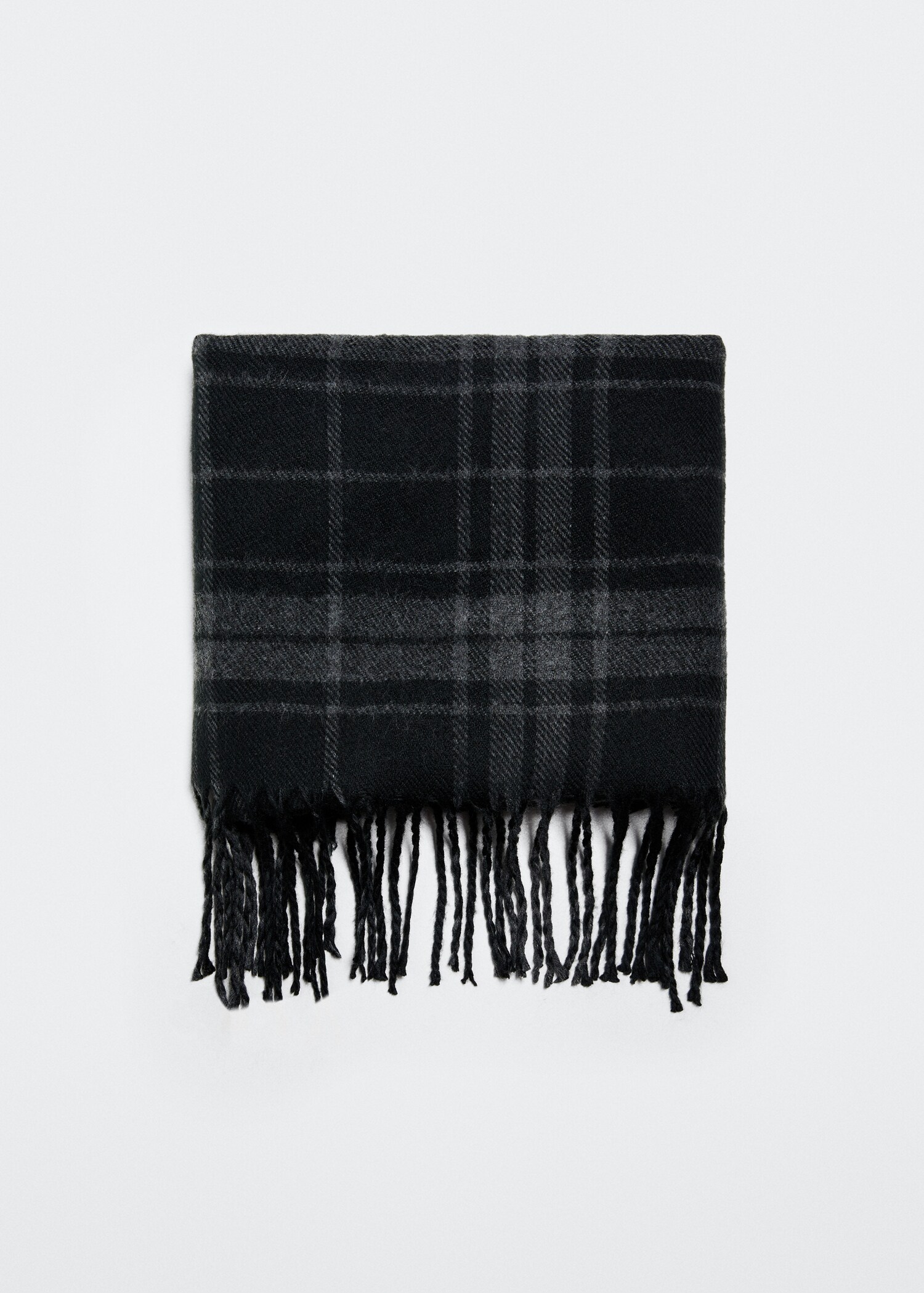 Fringed check scarf - Article without model