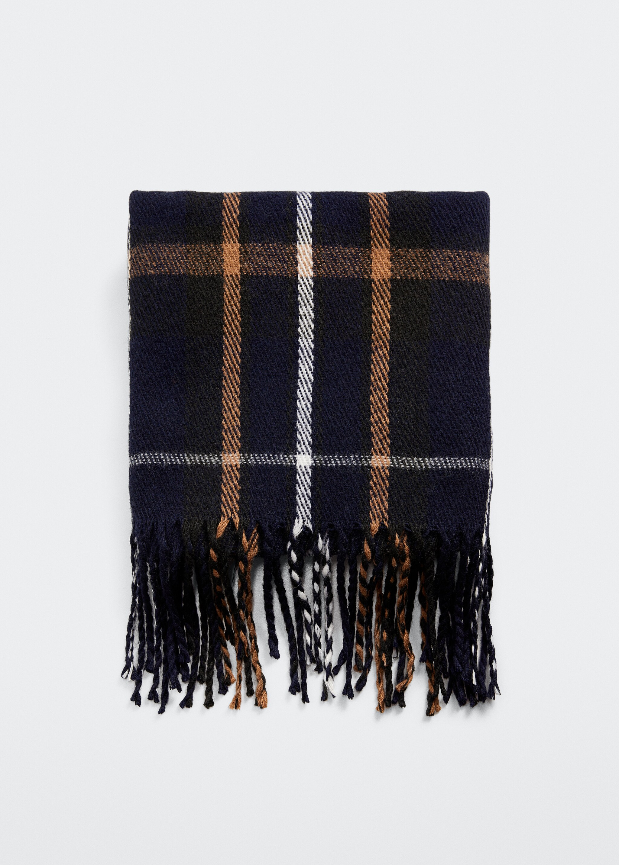 Fringed check scarf - Article without model