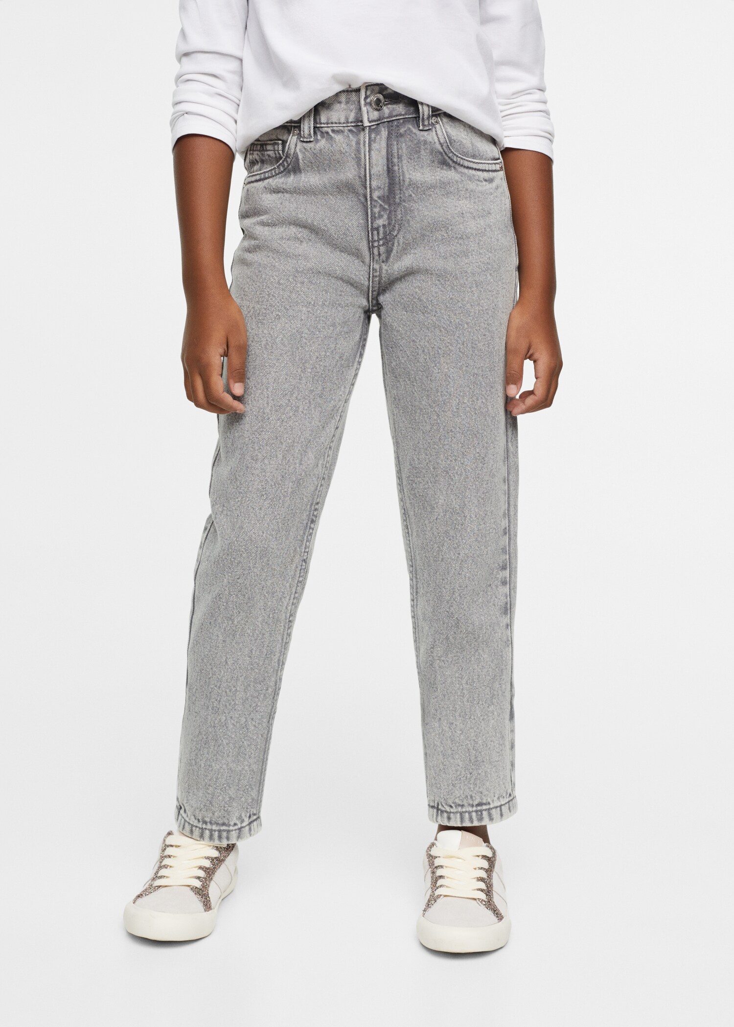 Cotton mom-fit jeans - Details of the article 1