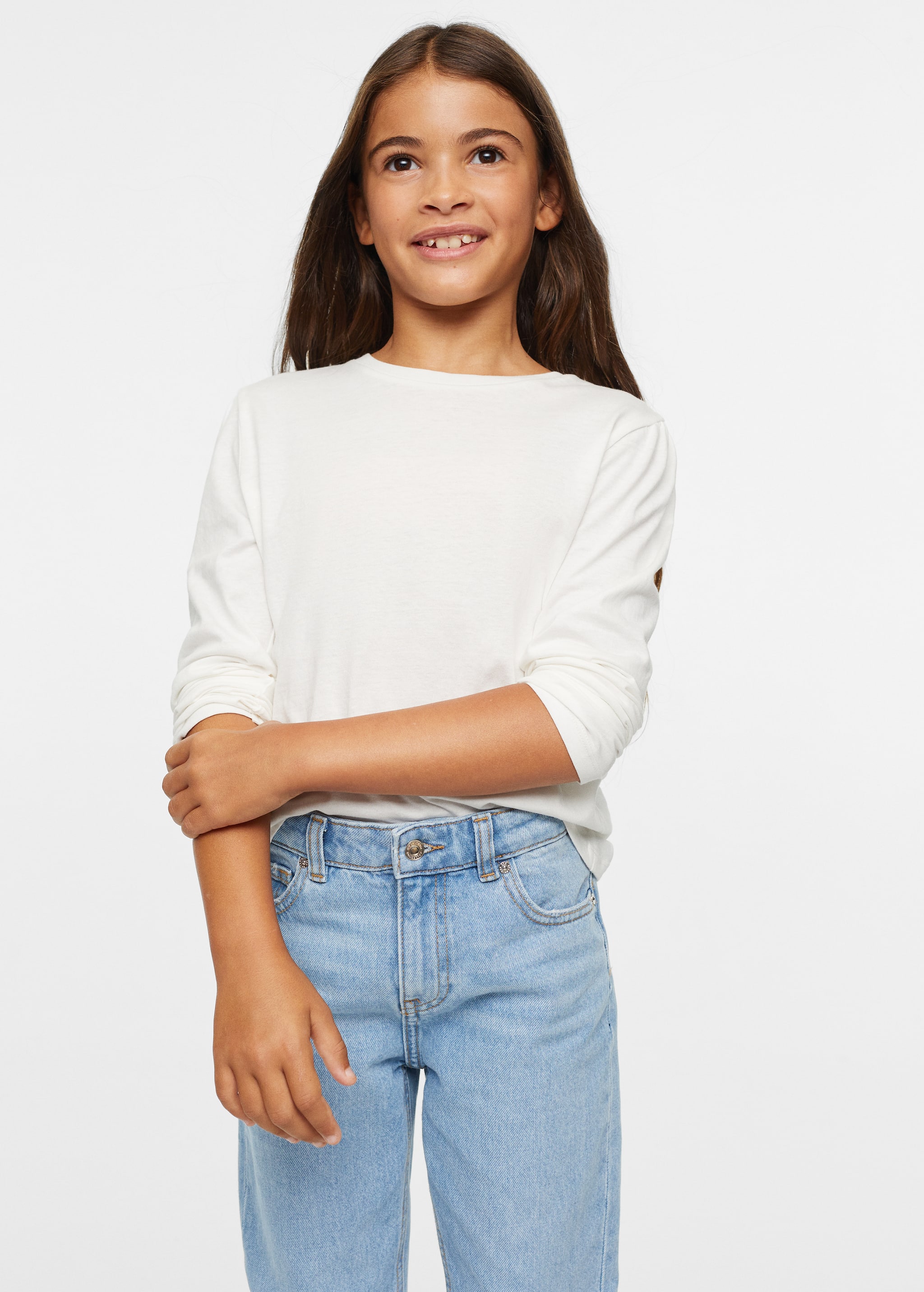 Jeans mom-fit algodón - Plano medio