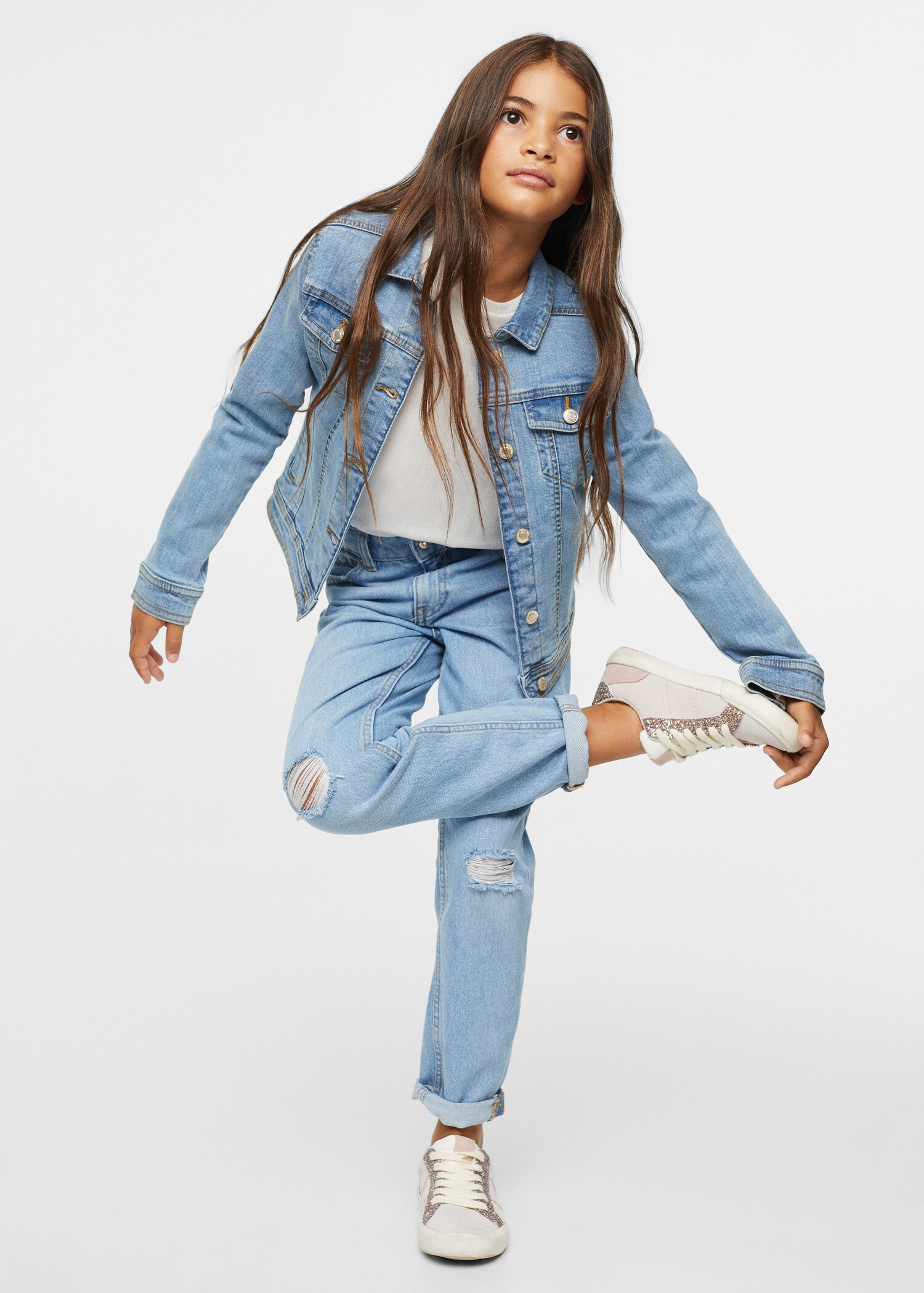 Cotton mom-fit jeans - Details of the article 4