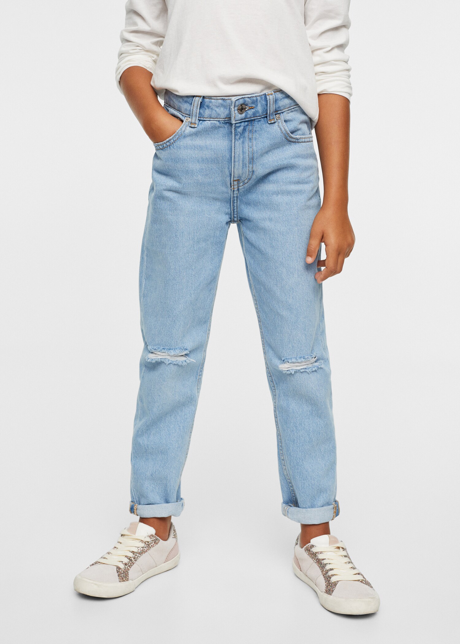 Cotton mom-fit jeans - Details of the article 6