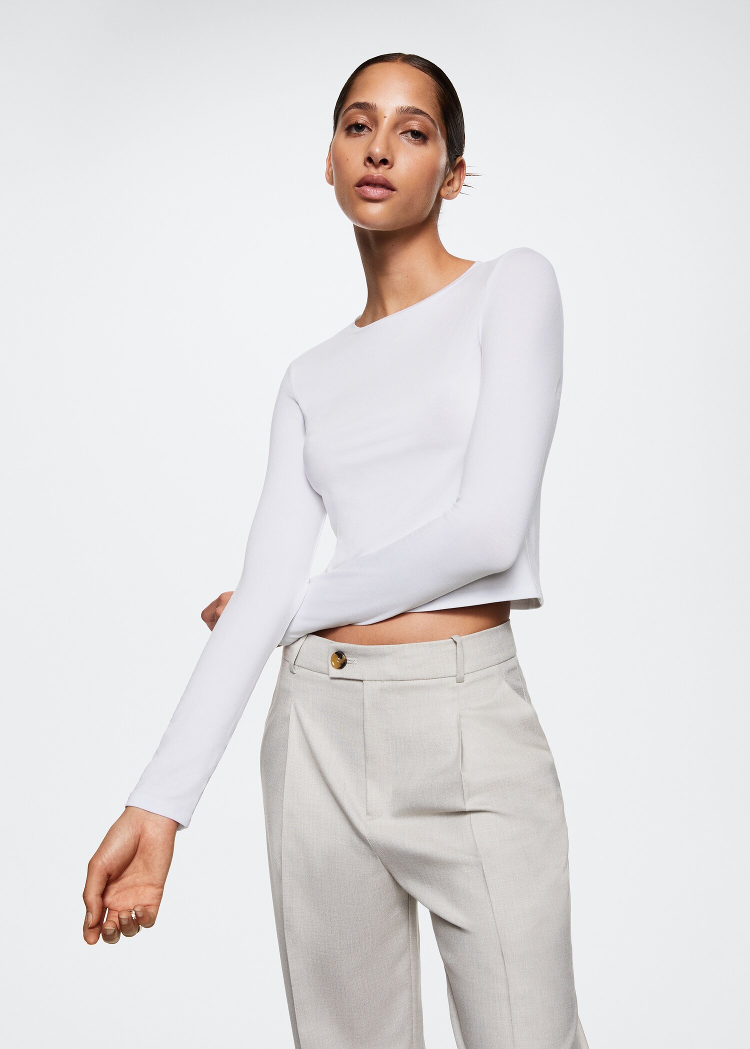 Crop T-shirt - Medium plane