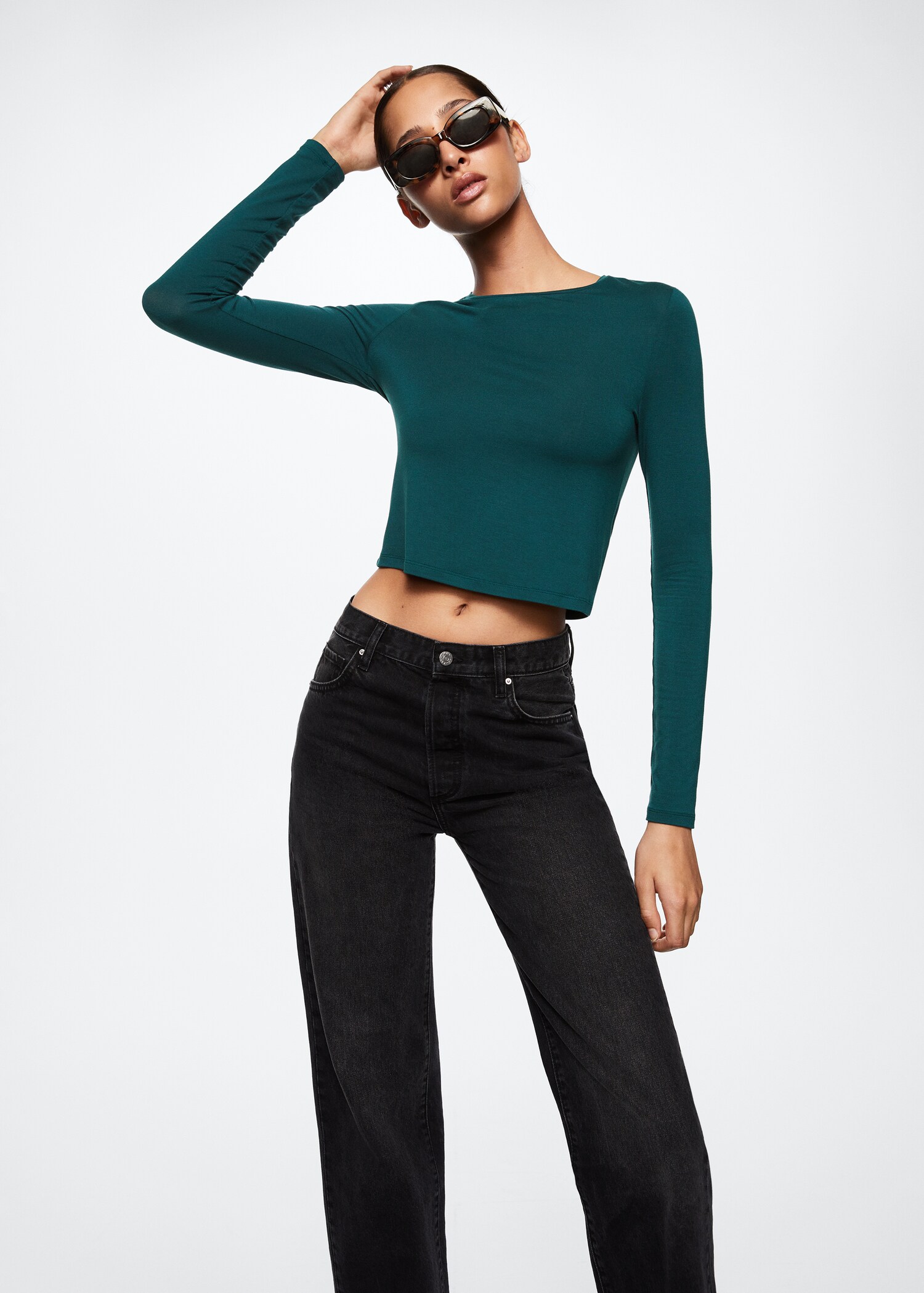 Crop T-shirt - Medium plane