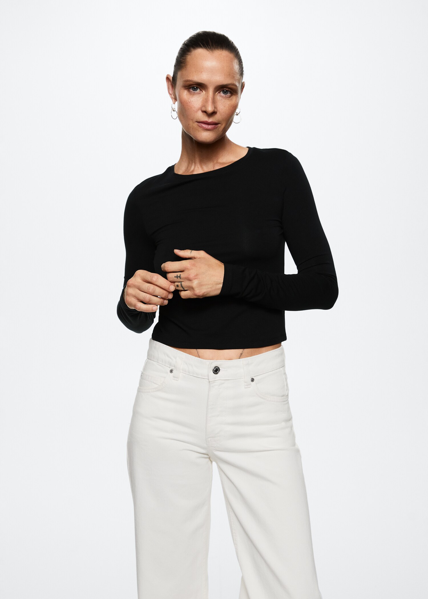 Crop T-shirt - Medium plane