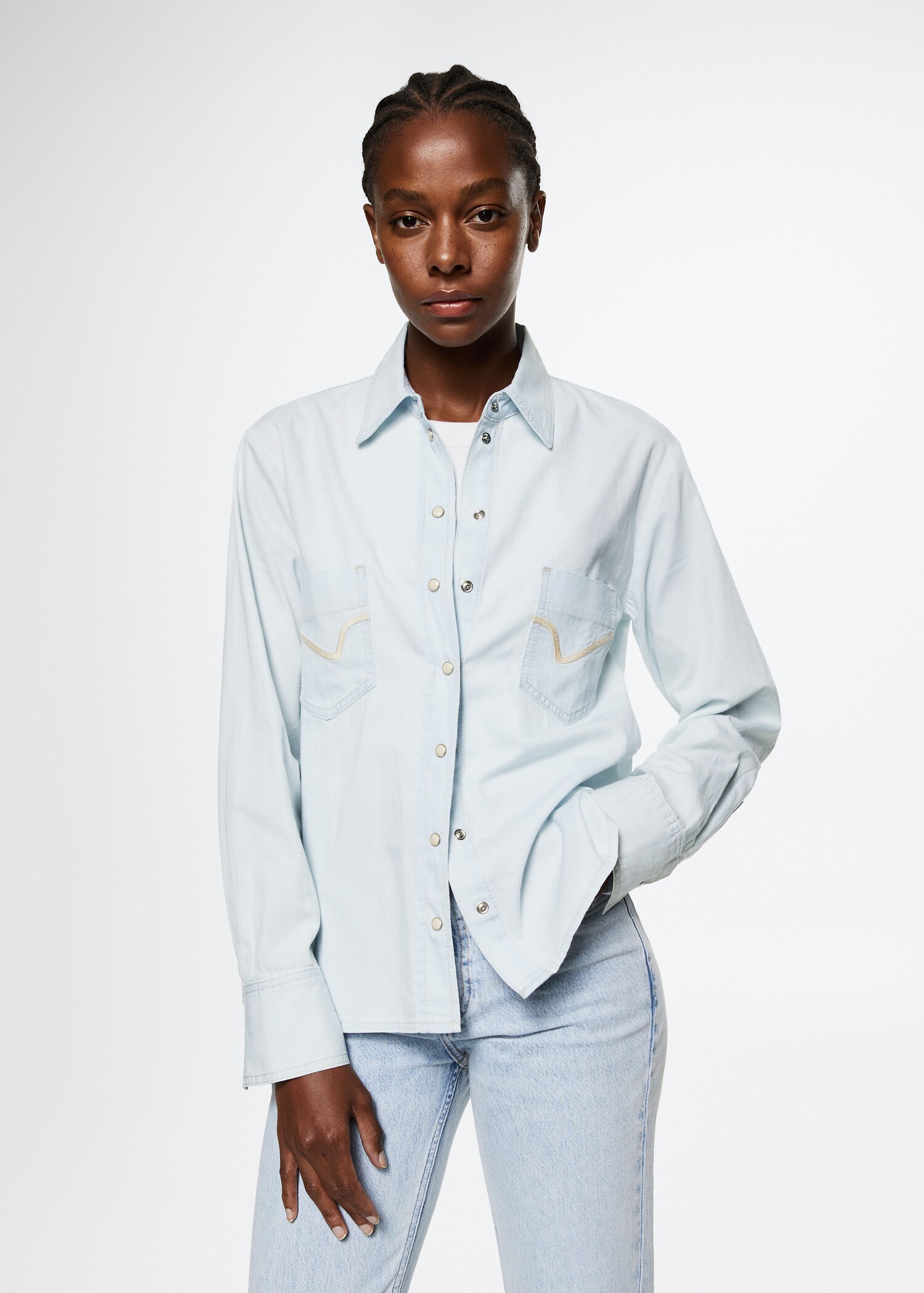 Chemise denim coton - Plan moyen