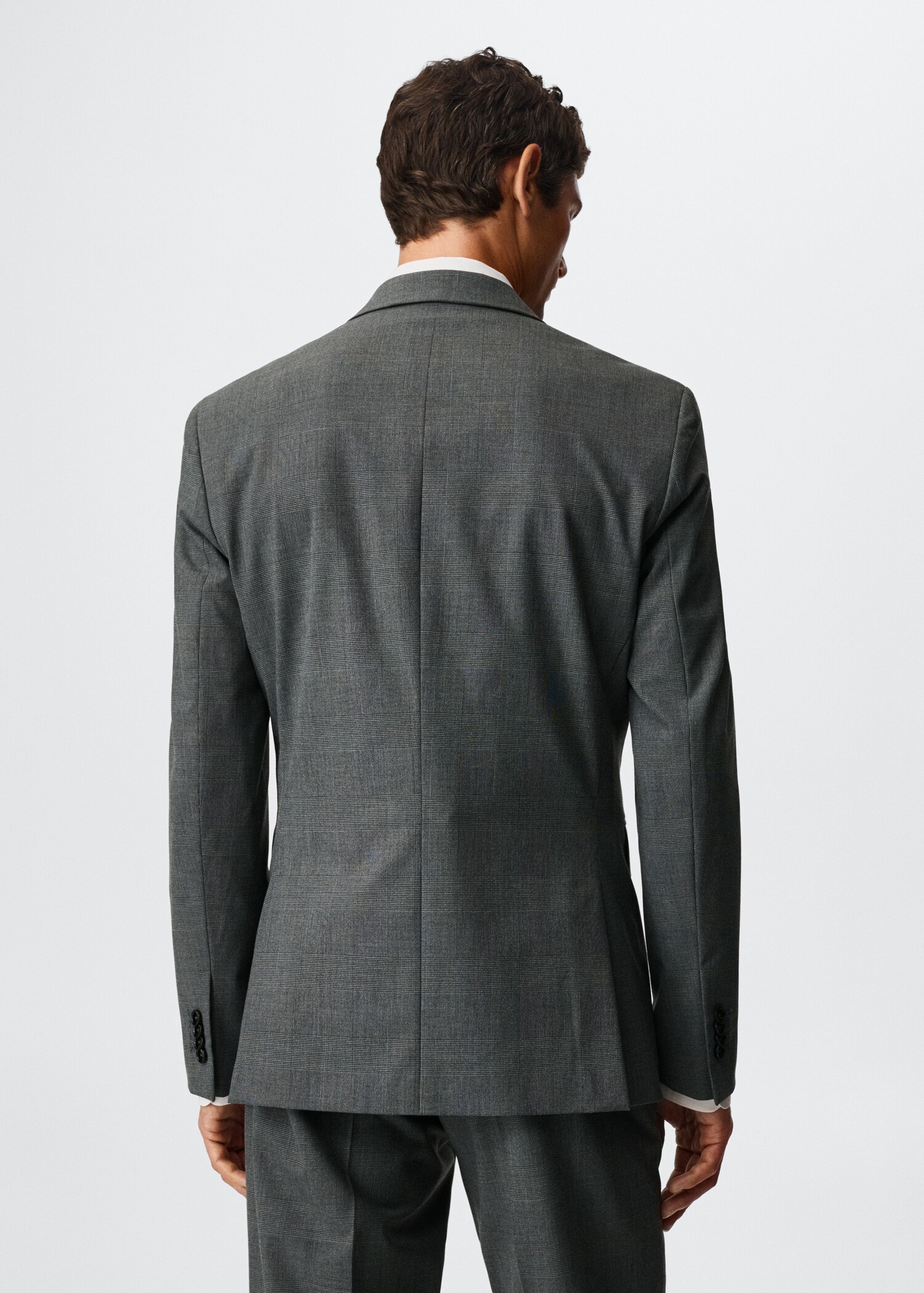 Oblekové sako slim fit s kostkou - Zadní strana zboží