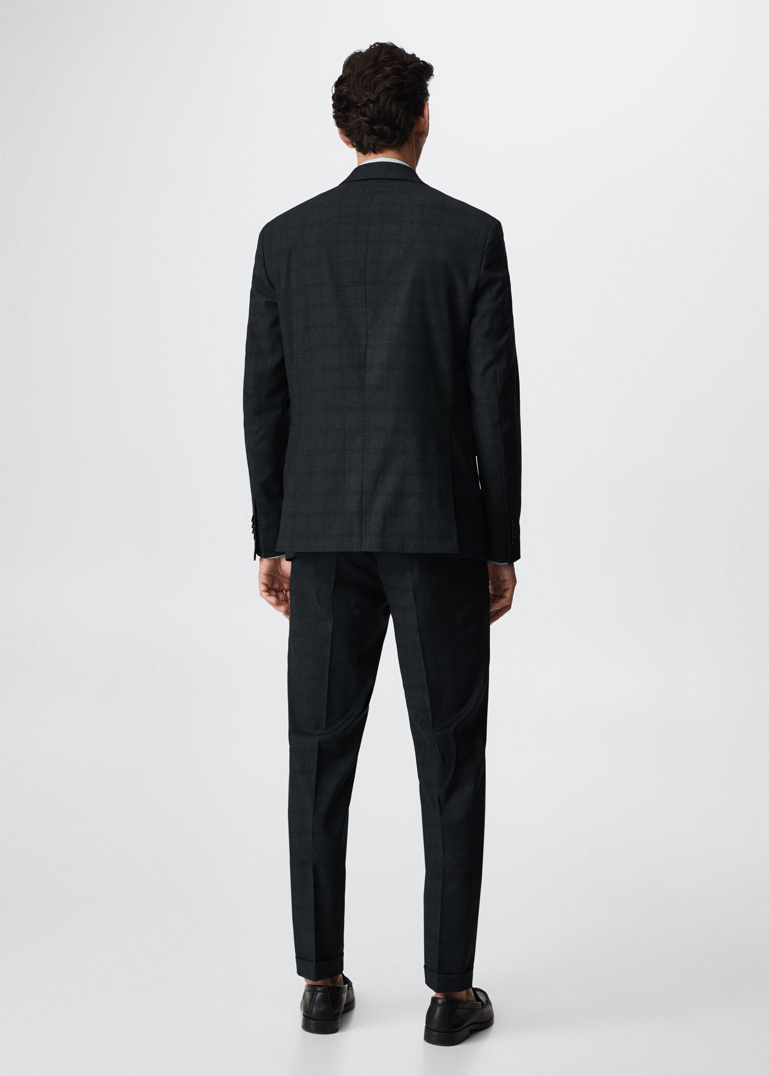 Americana vestir slim fit quadres - Revers de l'article