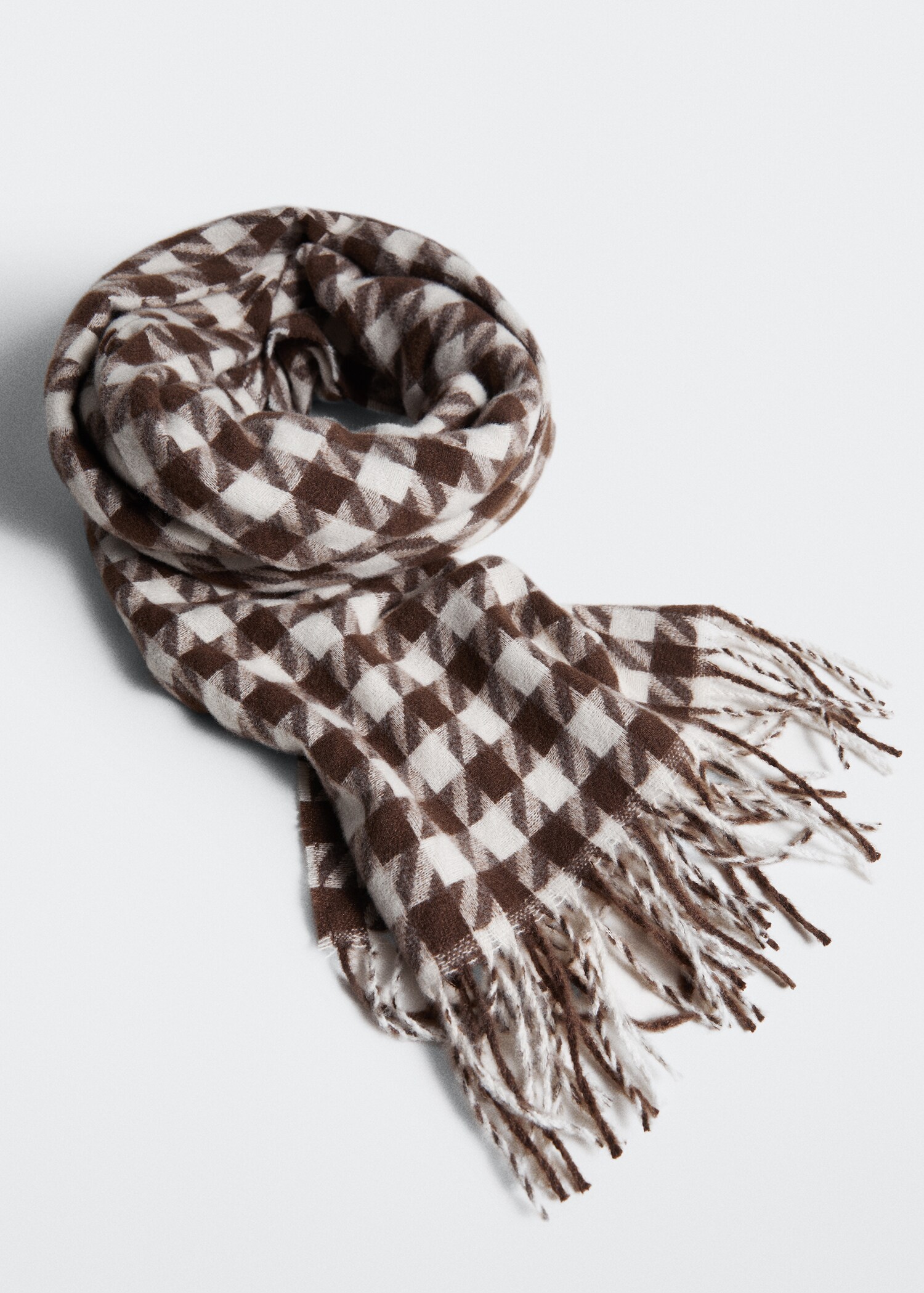 Houndstooth knit scarf - Details of the article 3