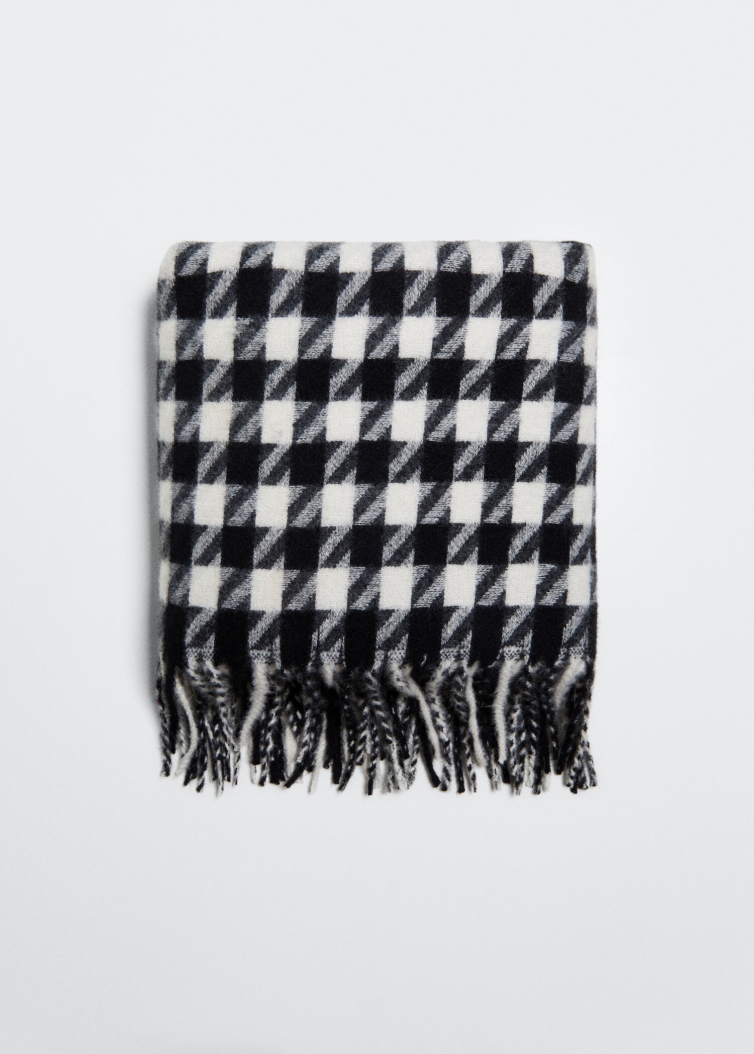 Houndstooth knit scarf - Article without model