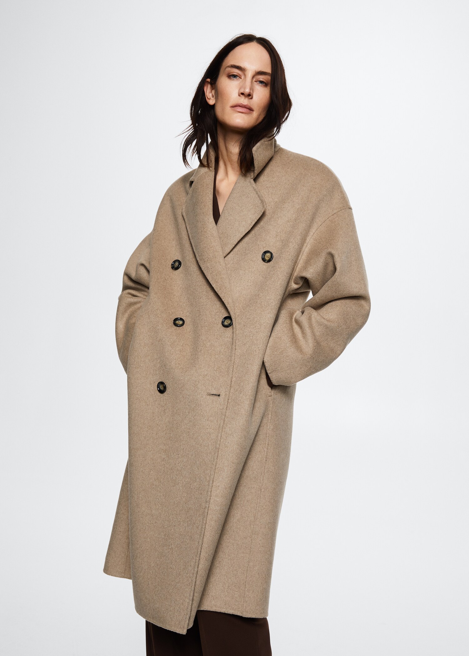 Handmade oversized wool coat - Medium plane