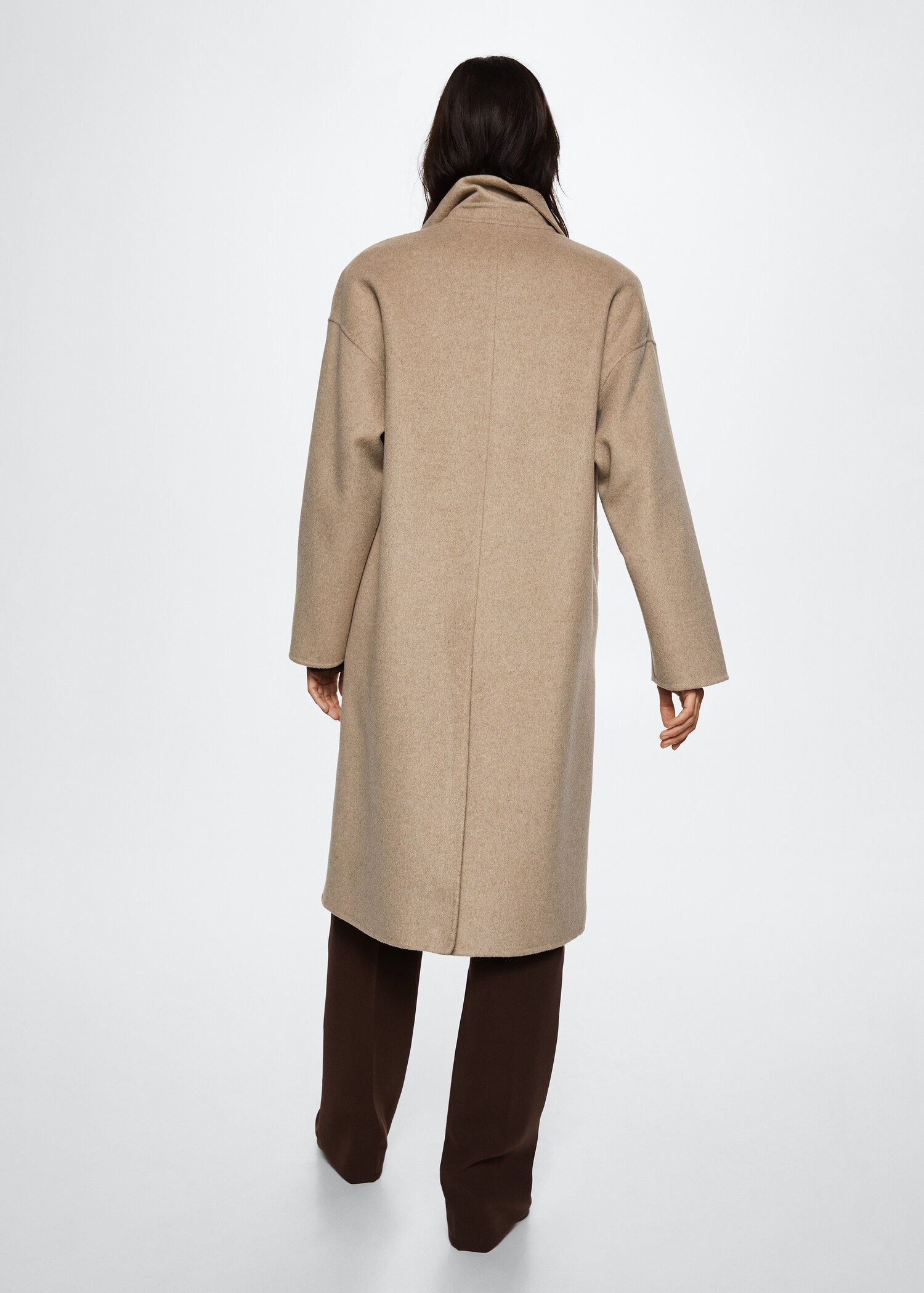 Handmade oversized wool coat - Reverse of the article