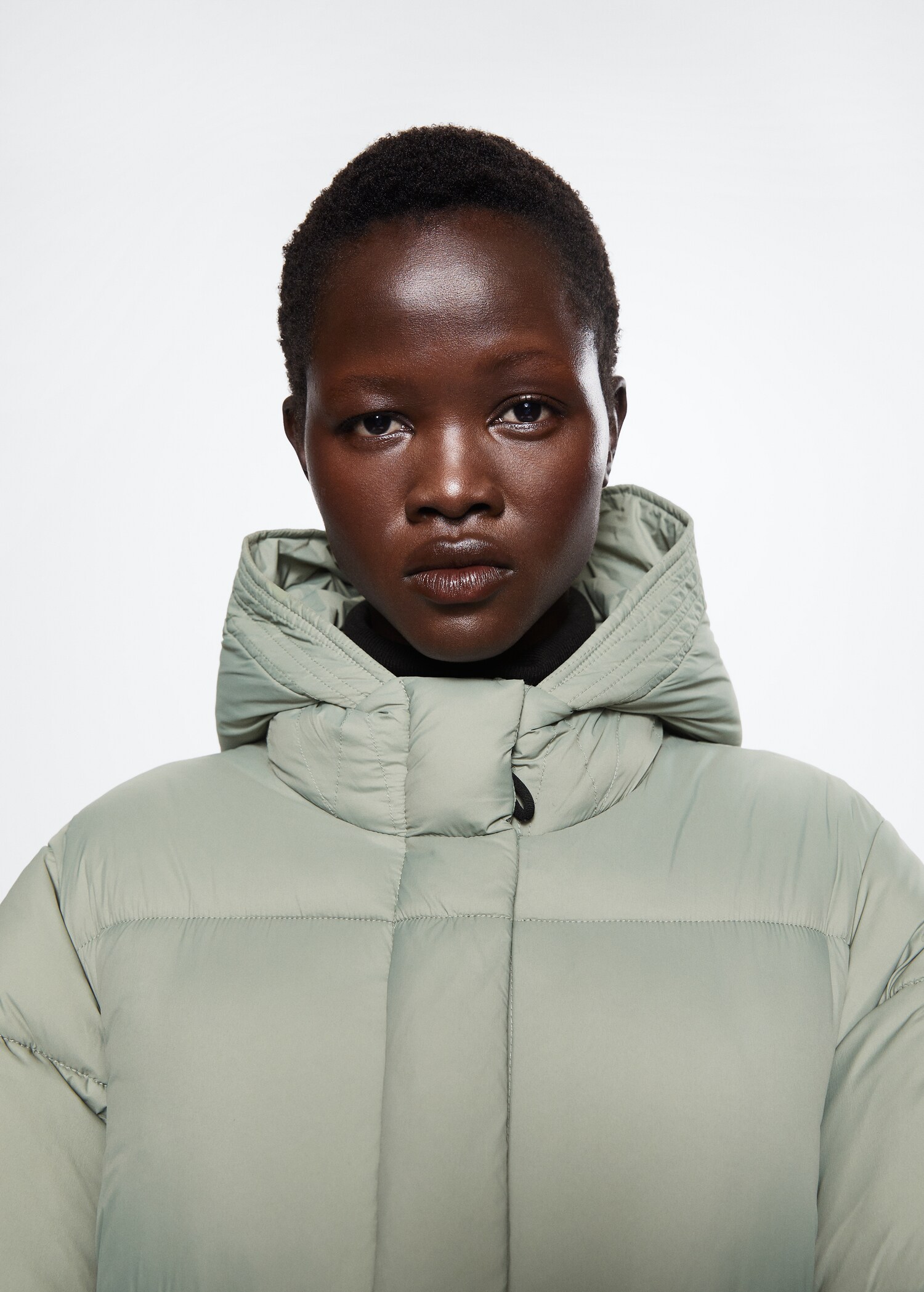 Quilted long coat - Details of the article 3