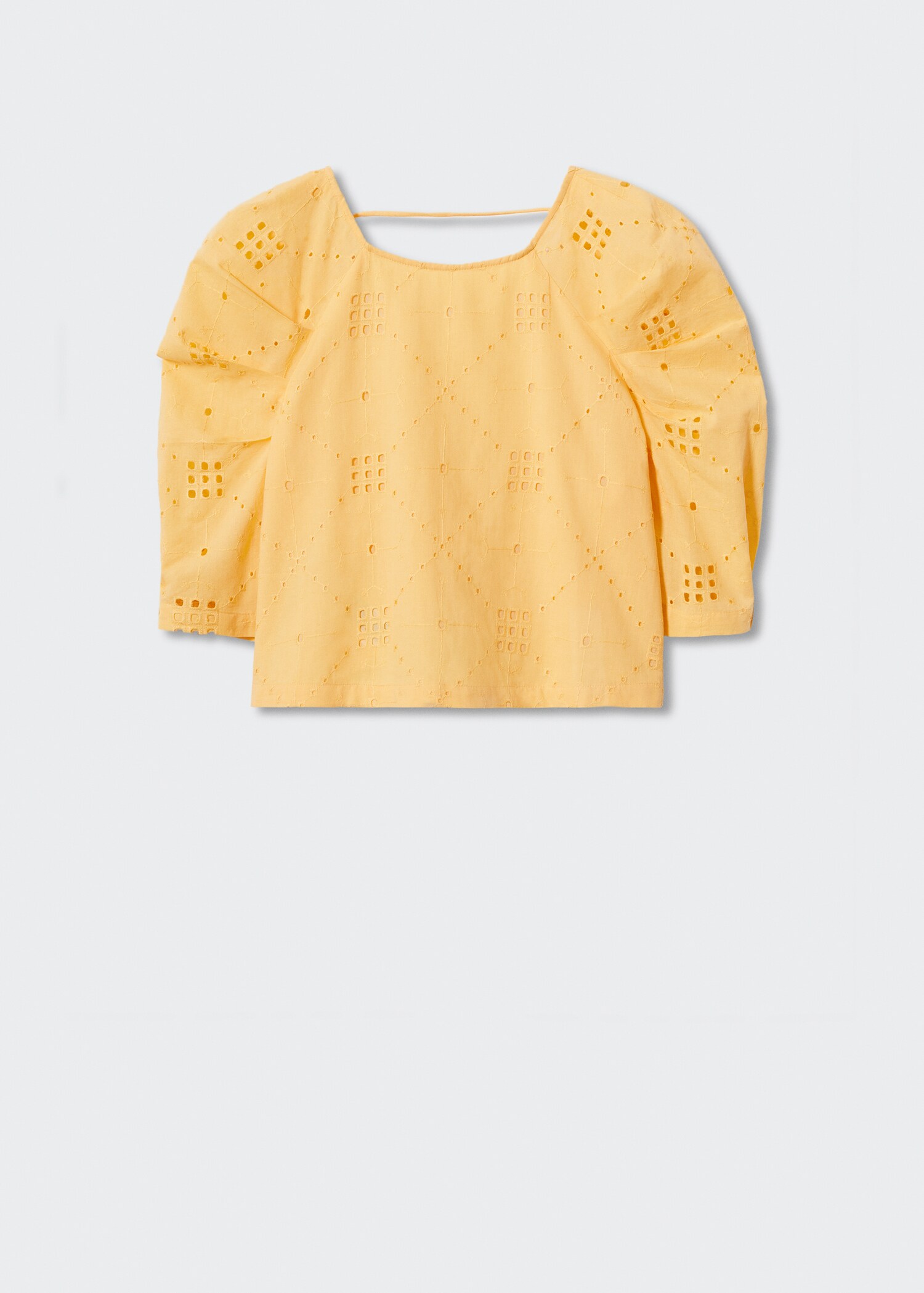 Blouse crop manches bouffantes - Article sans modèle