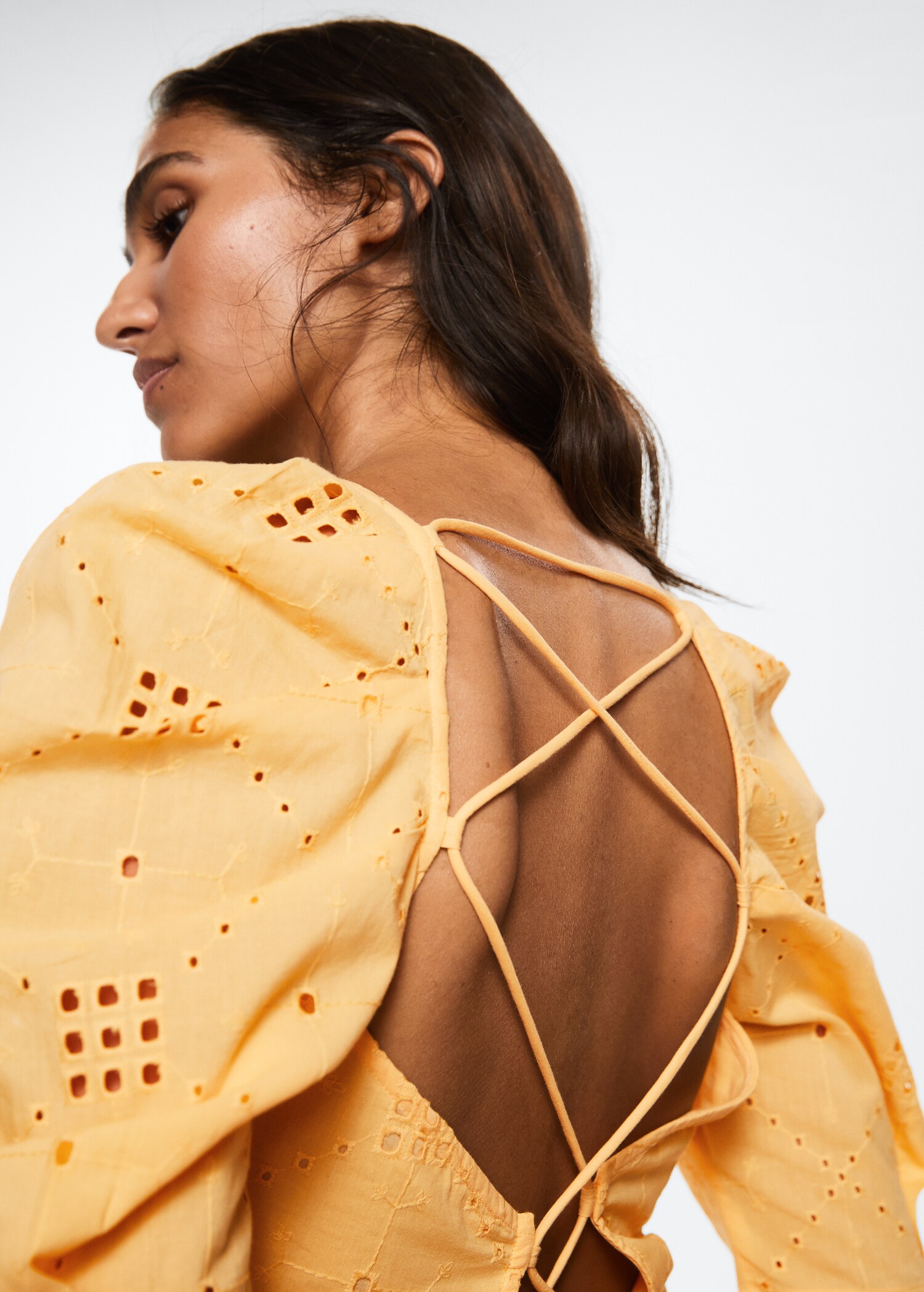 Blouse crop manches bouffantes - Détail de l'article 2