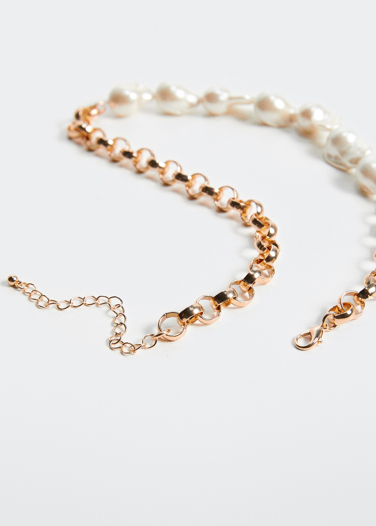 Collar cadena perles - Pla mig