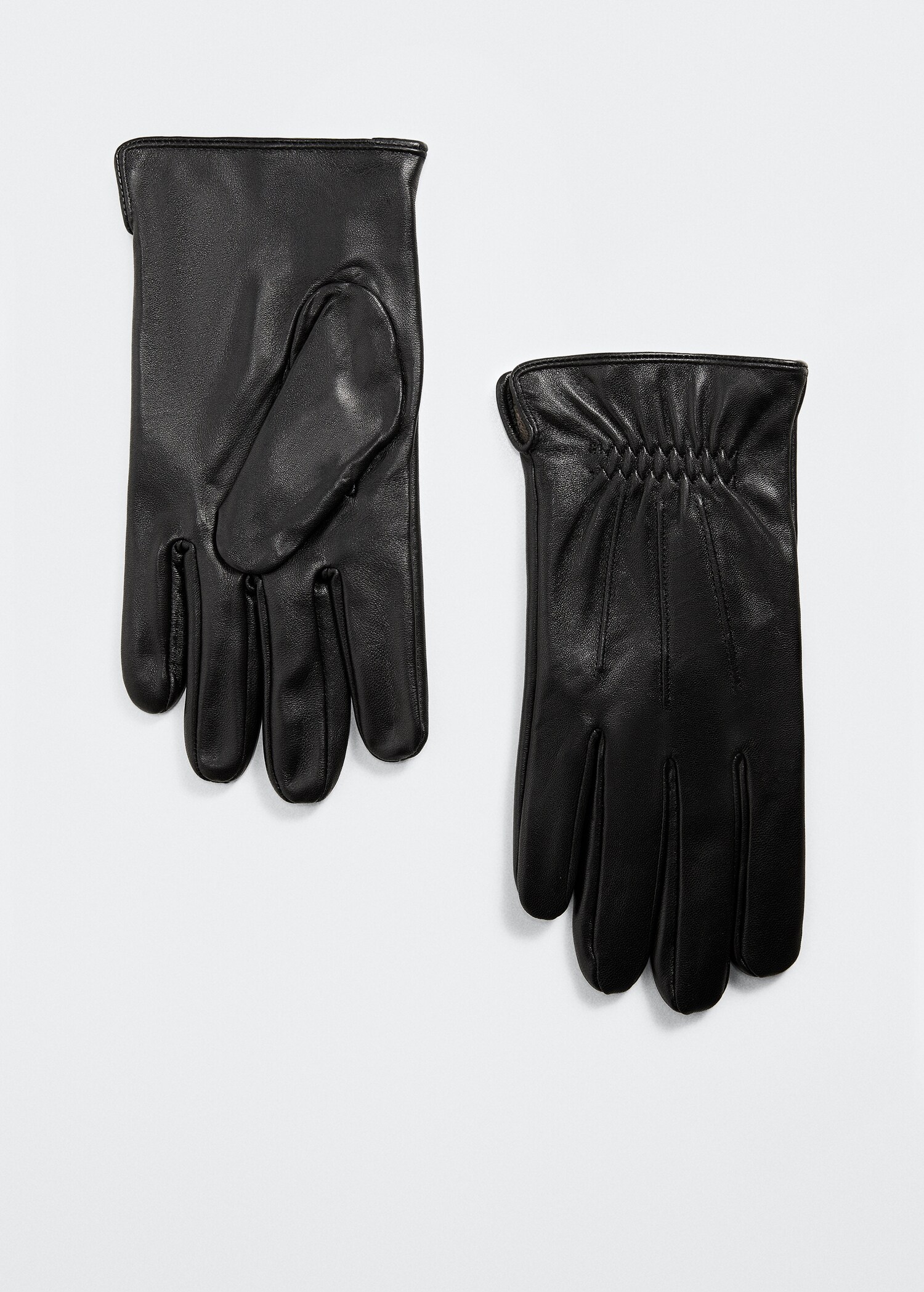 Lederhandschuhe mit Wollmix - Artikel ohne Model