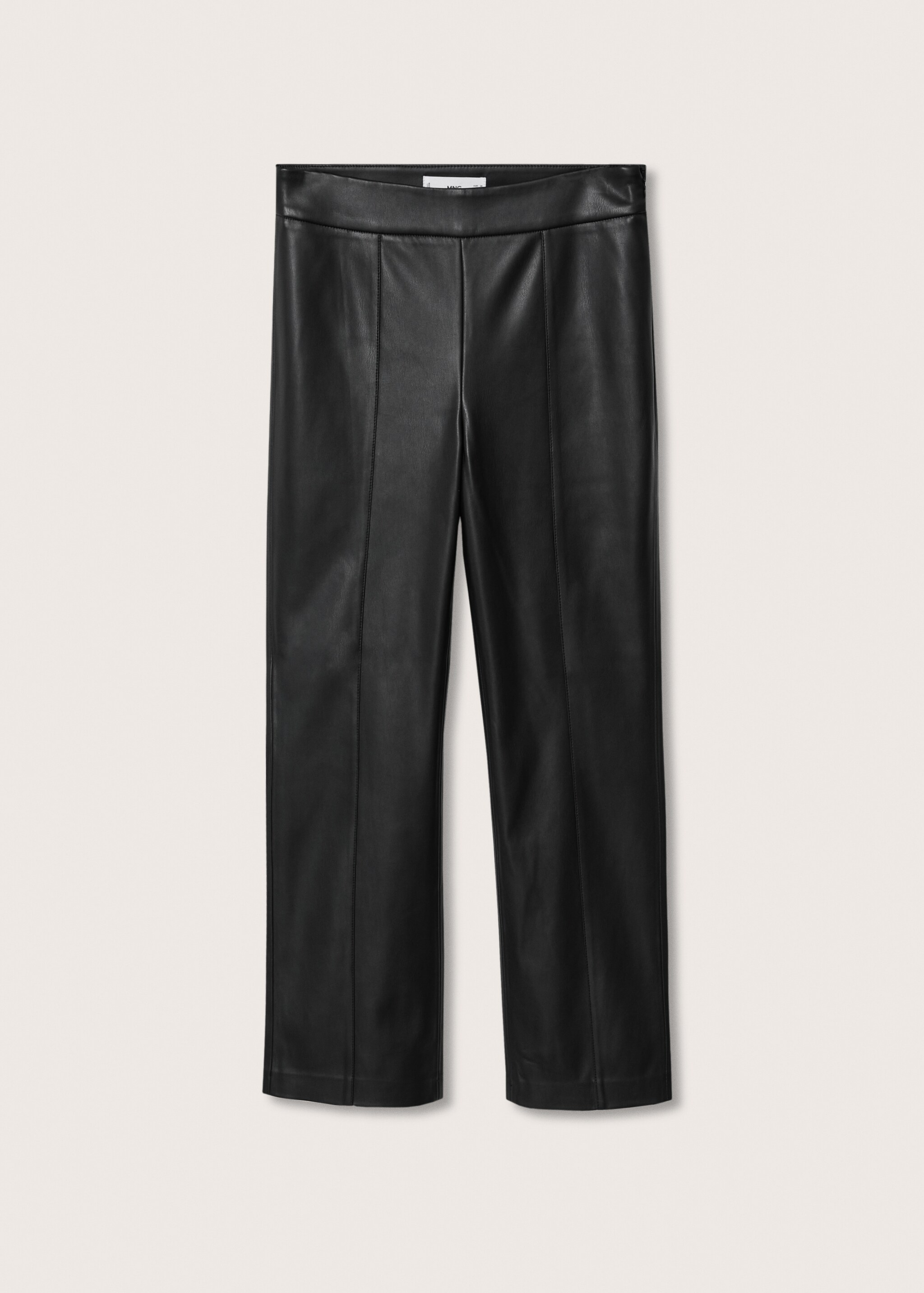 Leather-effect straight trousers - Article without model