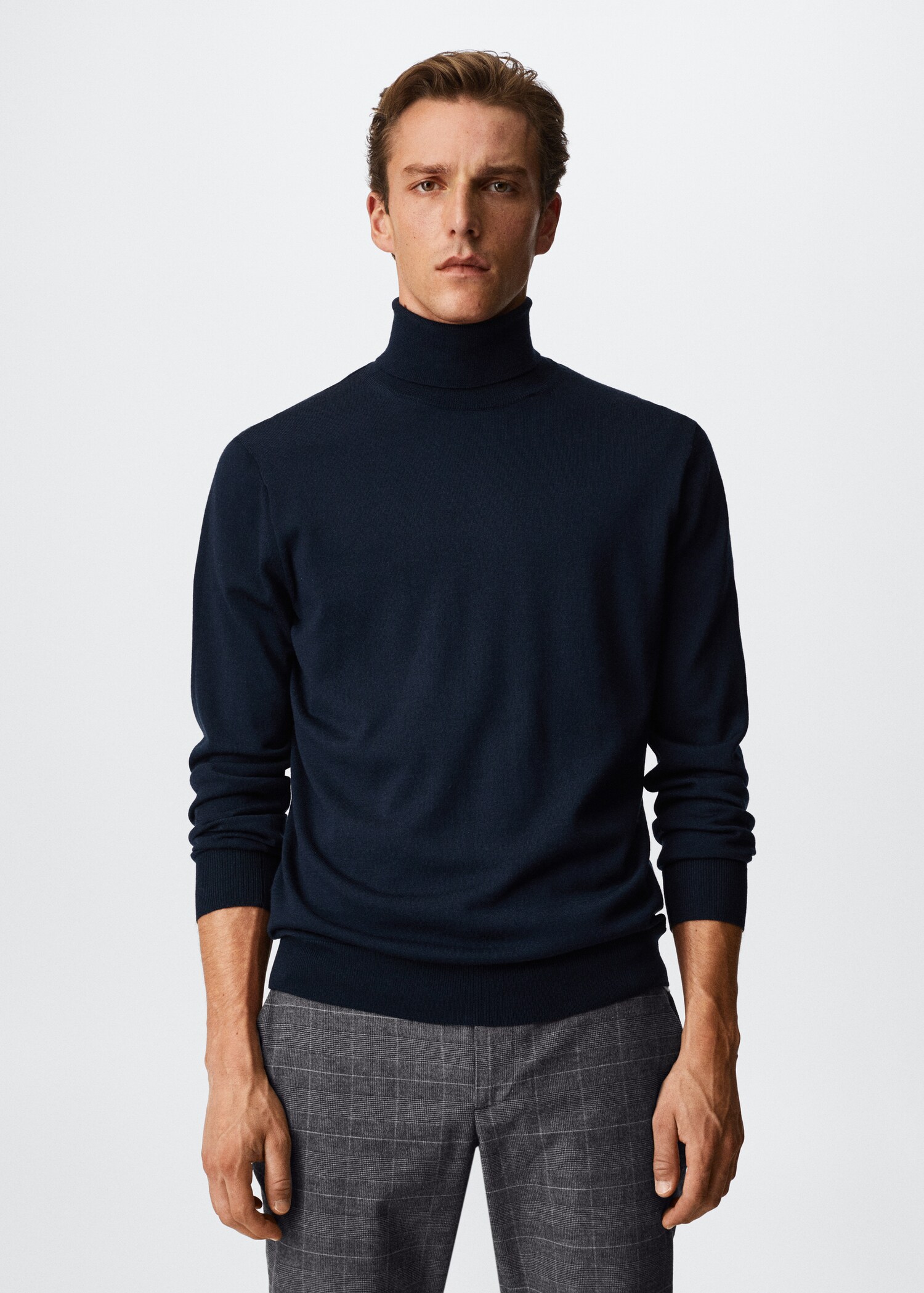 Turtleneck wool sweater - Medium plane