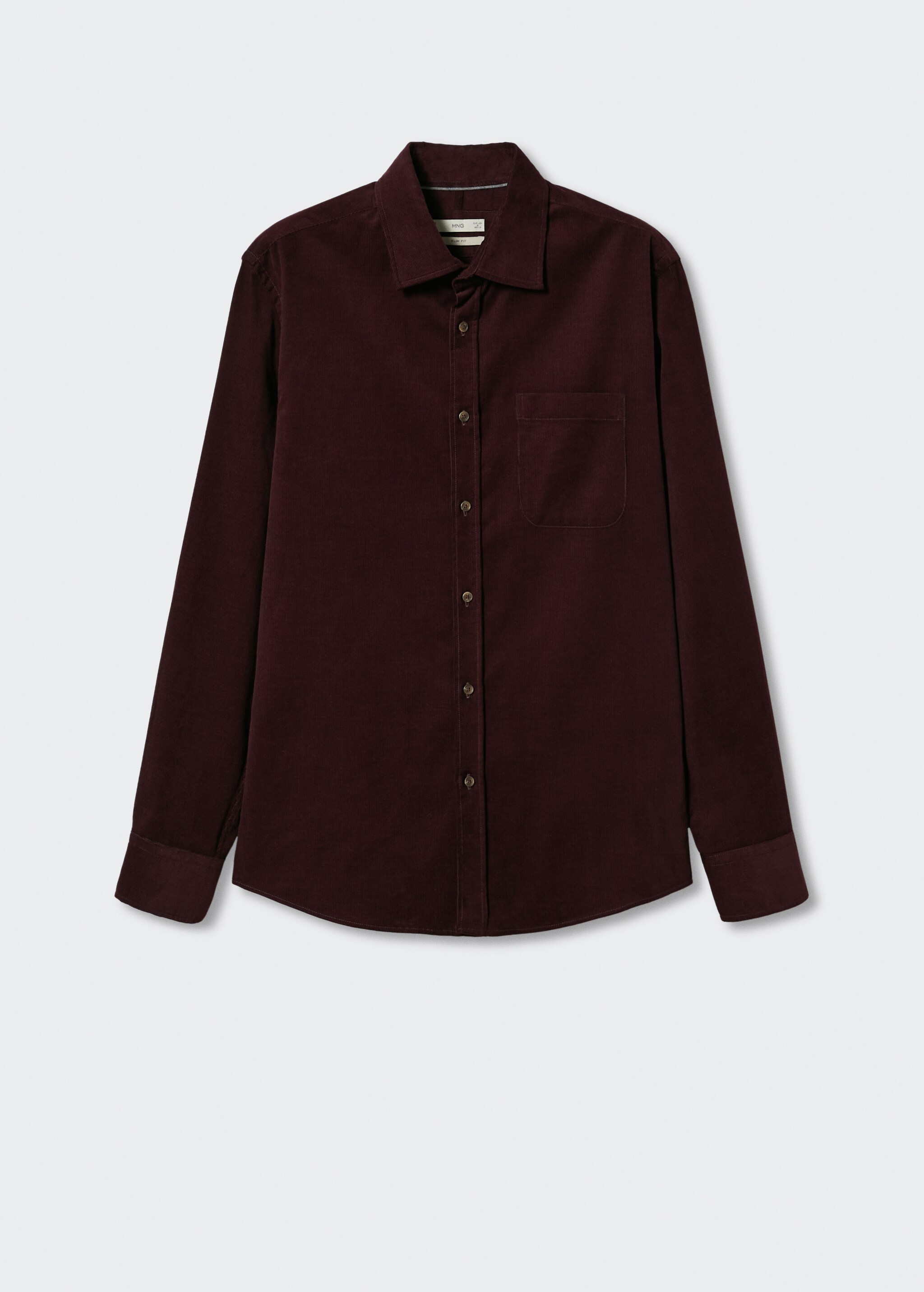 Regular fit micro corduroy shirt - Article without model