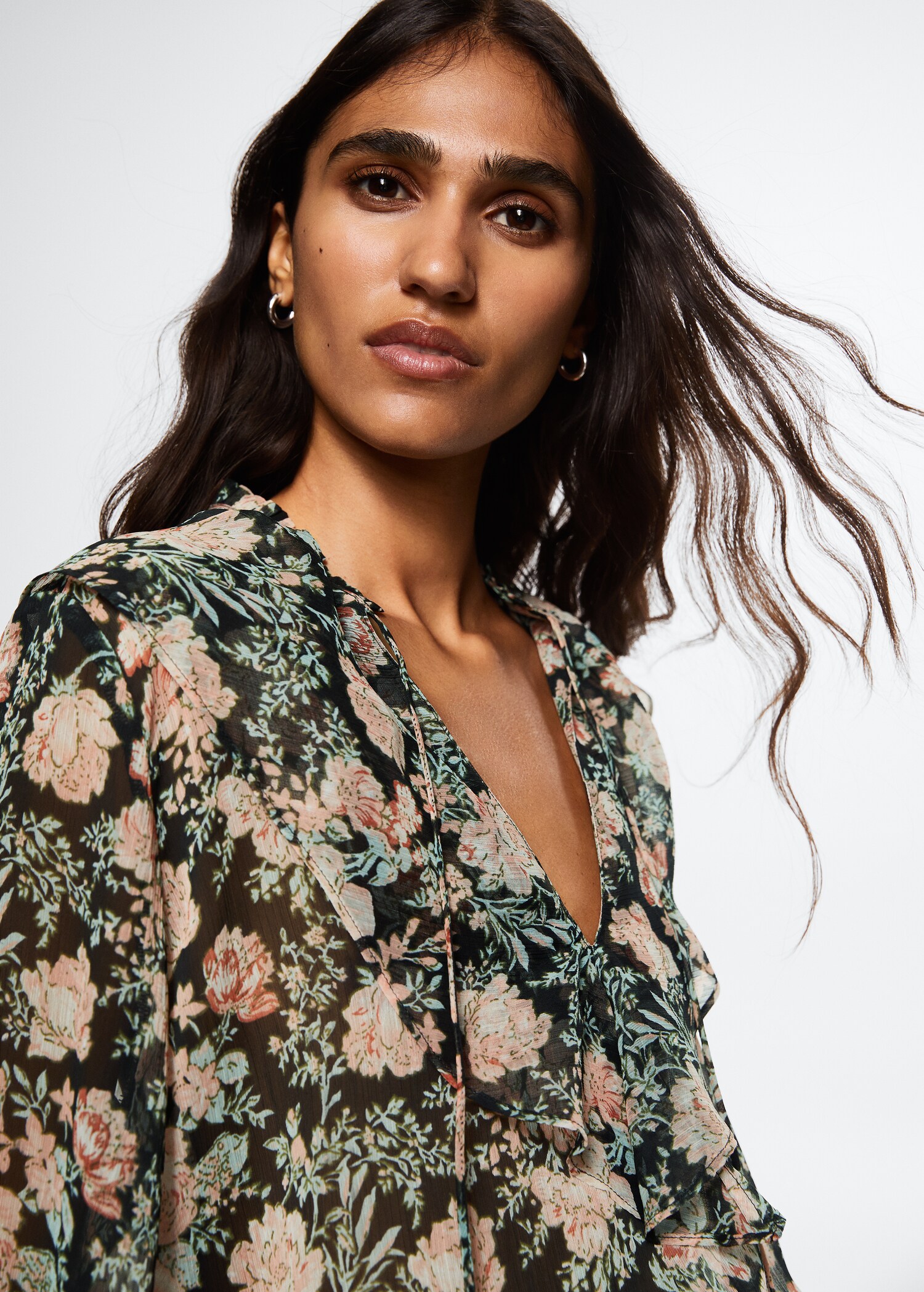 Bluse mit Blumenmuster - Detail des Artikels 1